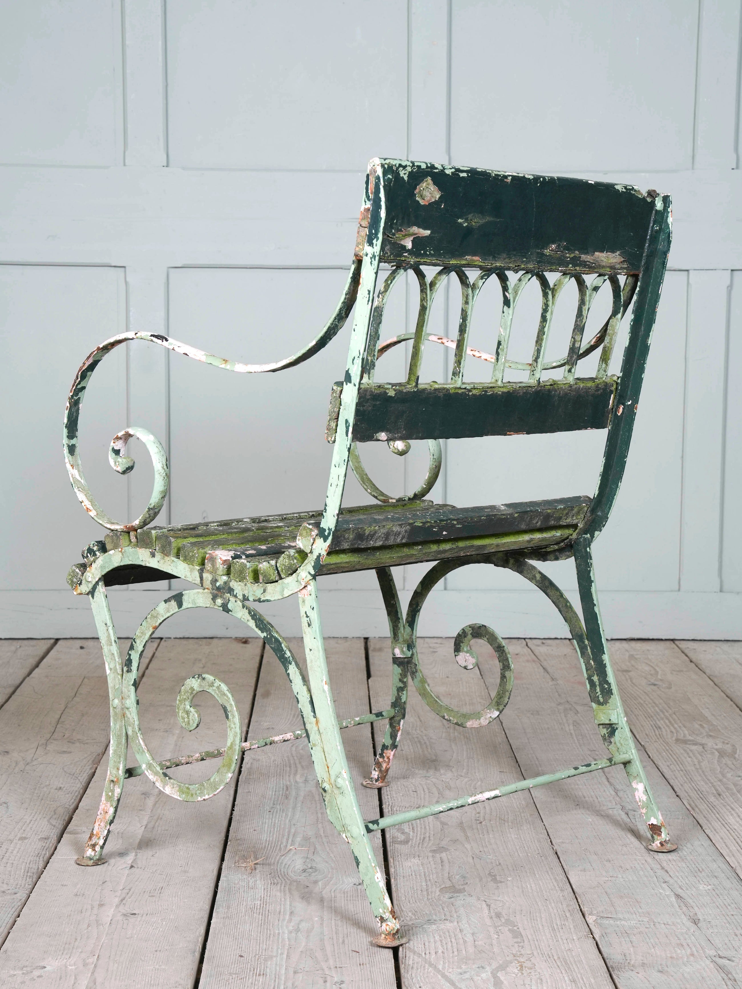 Two Wrought Iron Garden Chairs
