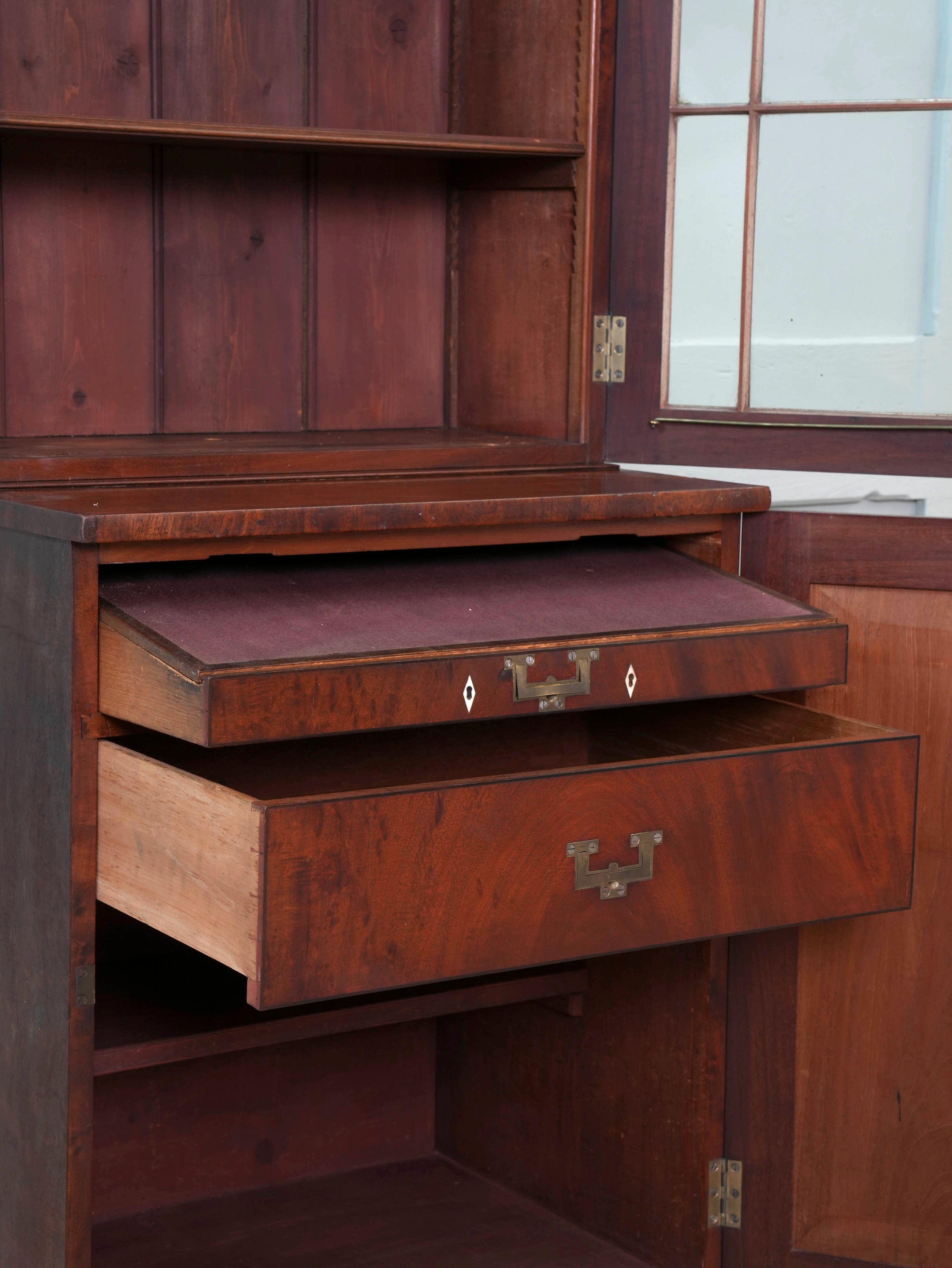A William IV Mahogany Bureau Bookcase