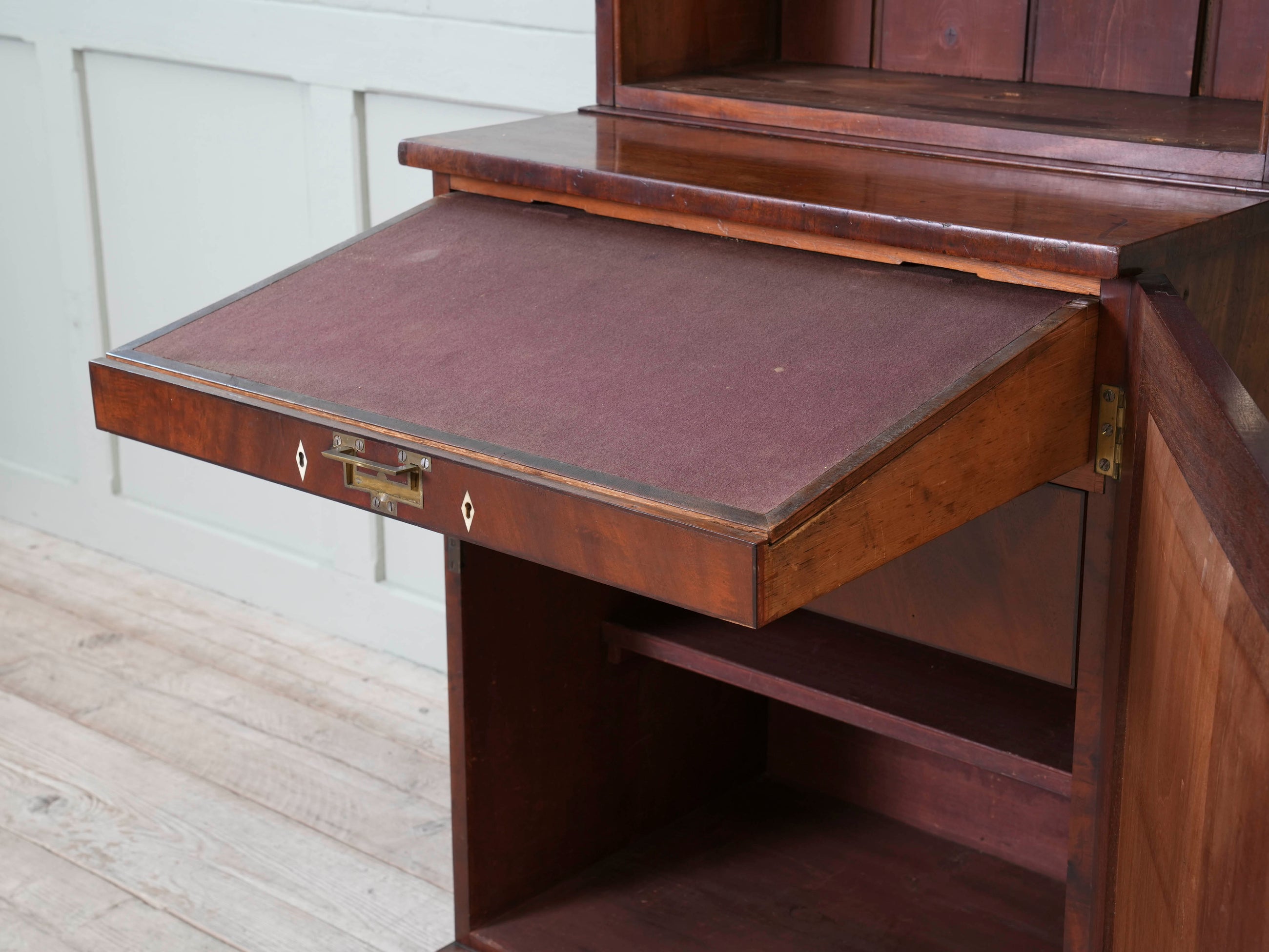 A William IV Mahogany Bureau Bookcase