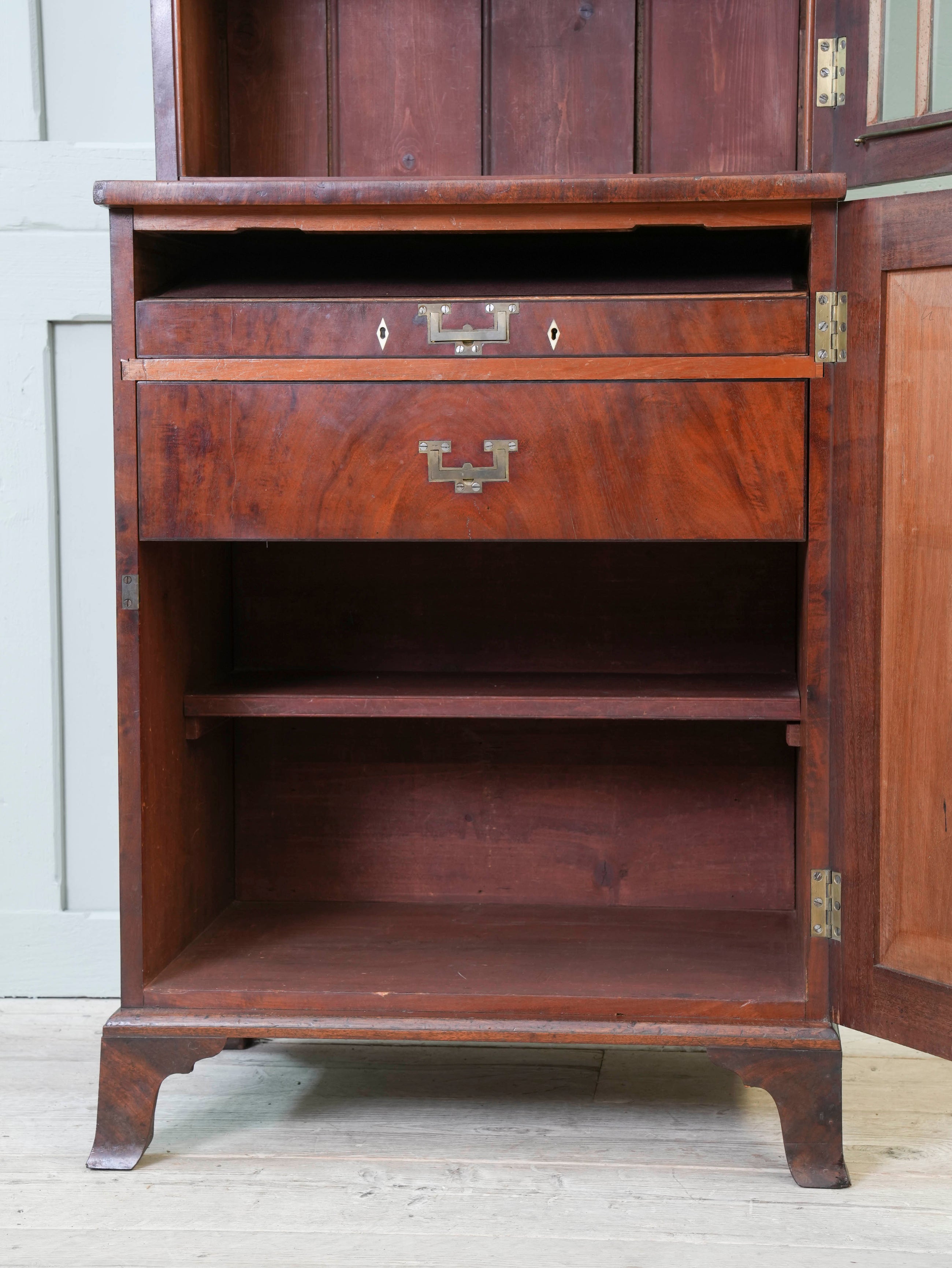 A William IV Mahogany Bureau Bookcase