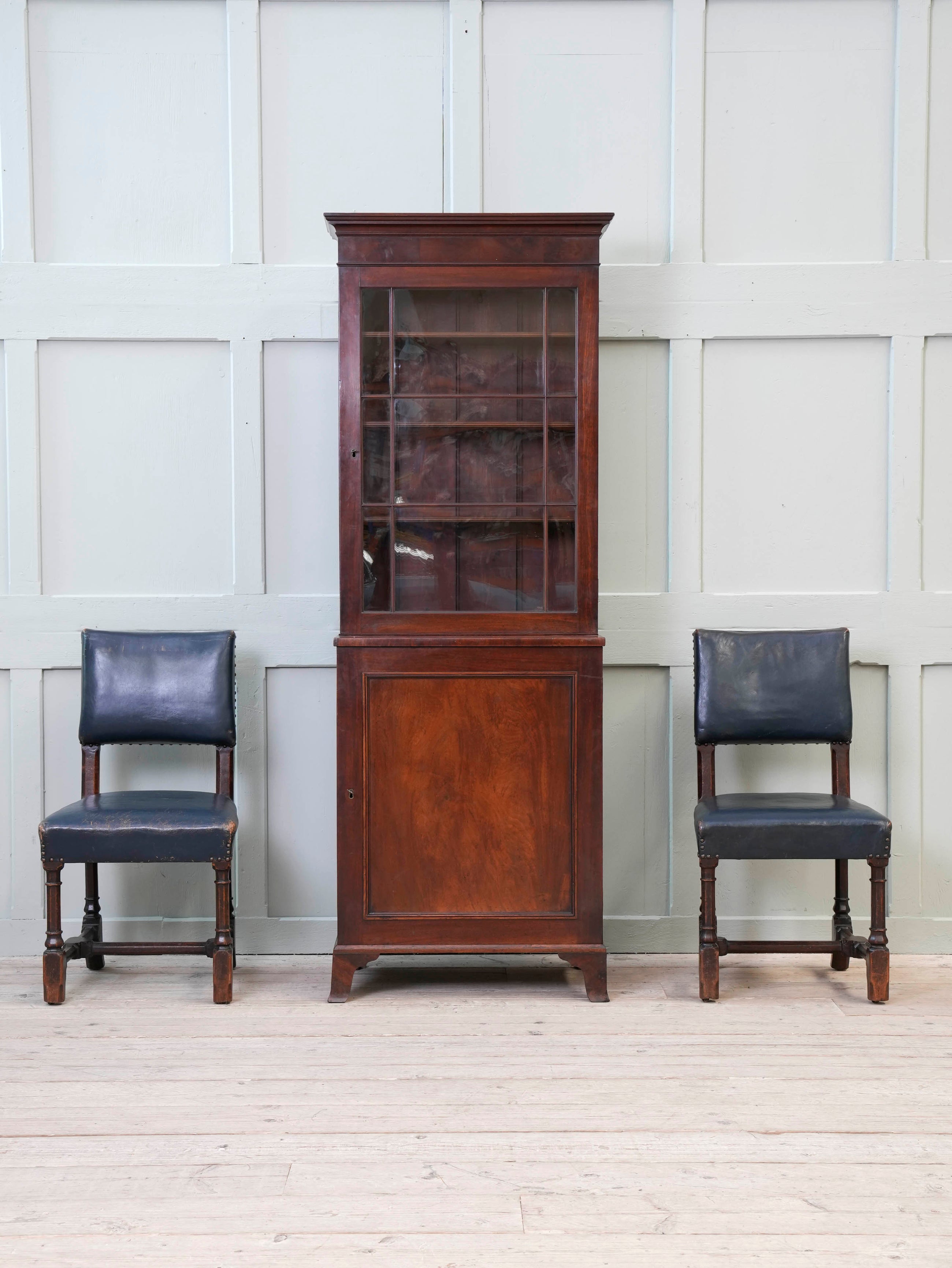 A William IV Mahogany Bureau Bookcase