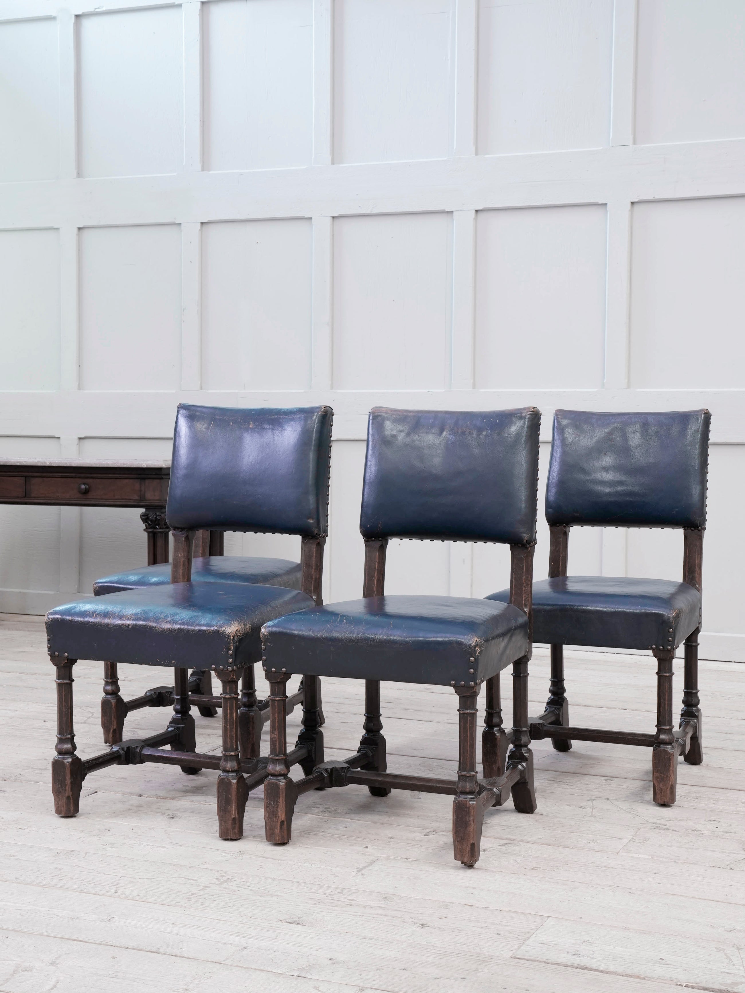 Four Pugin Portcullis Chairs