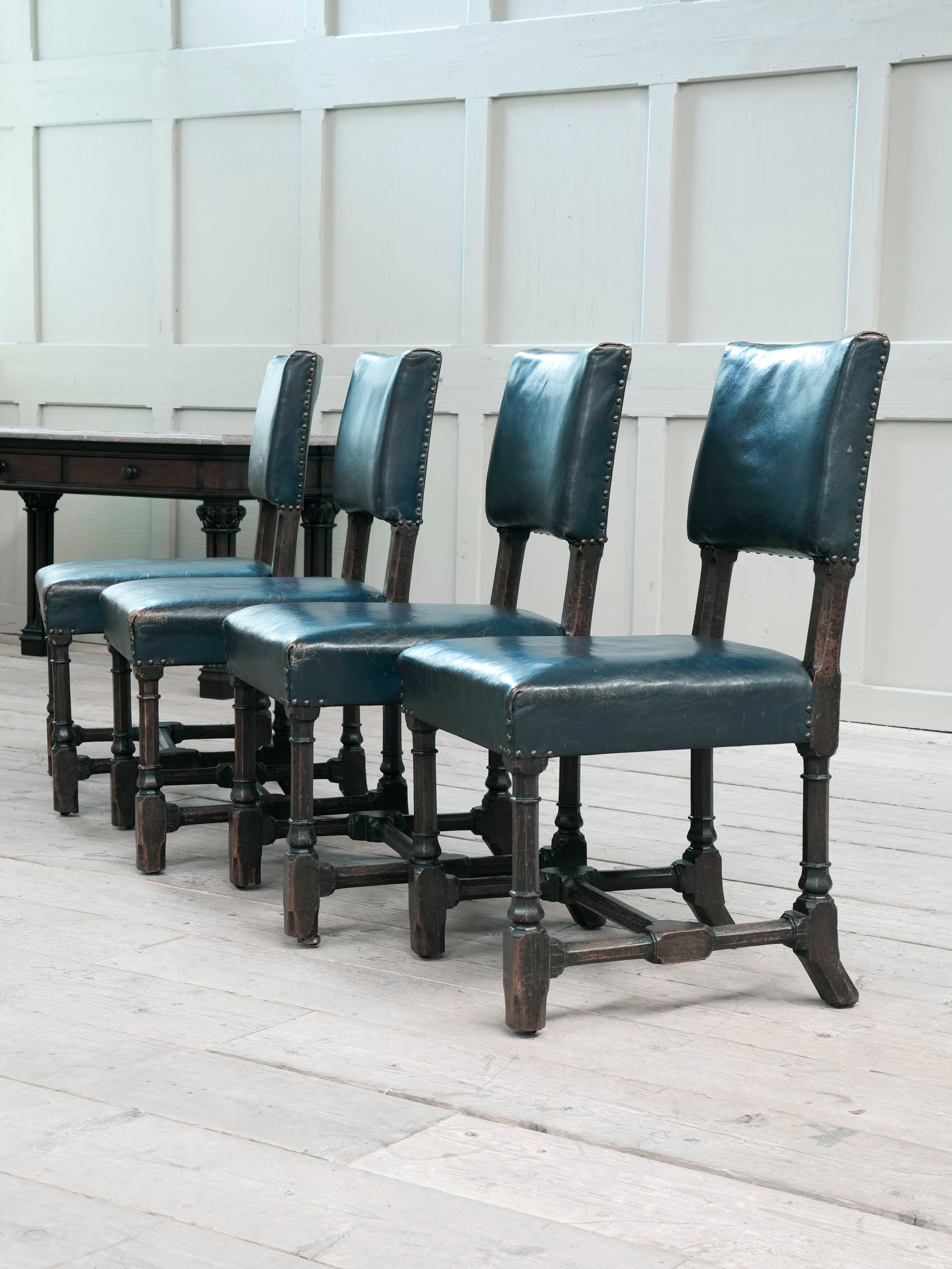 Four Pugin Portcullis Chairs
