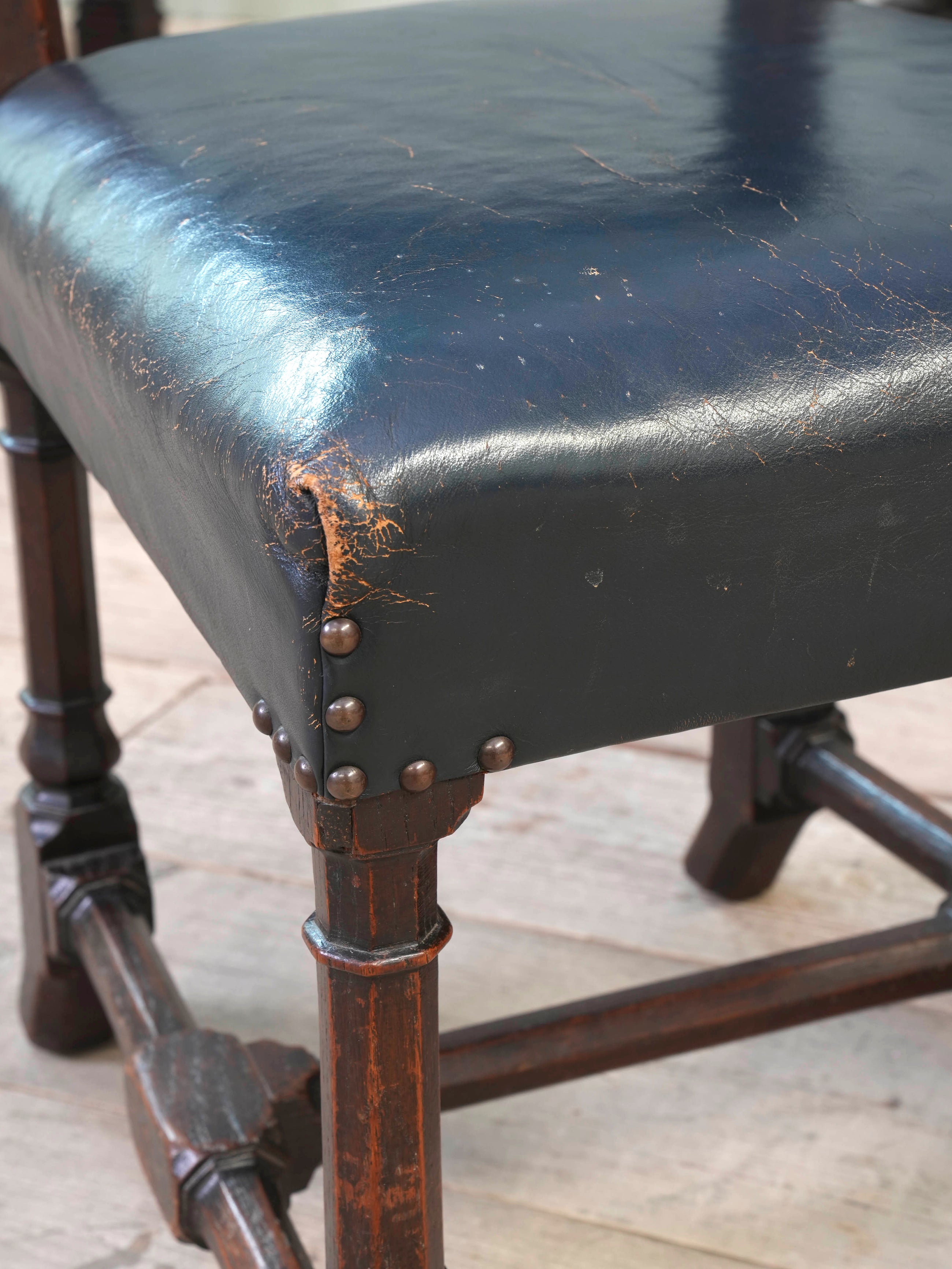 Four Pugin Portcullis Chairs