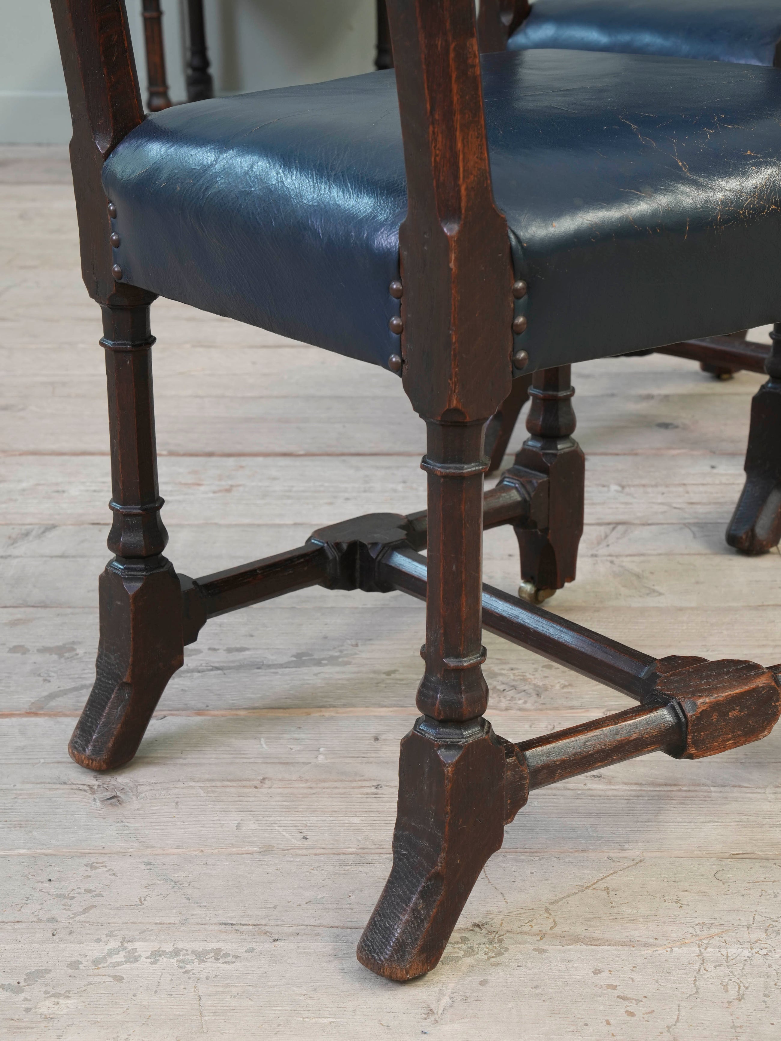 Four Pugin Portcullis Chairs