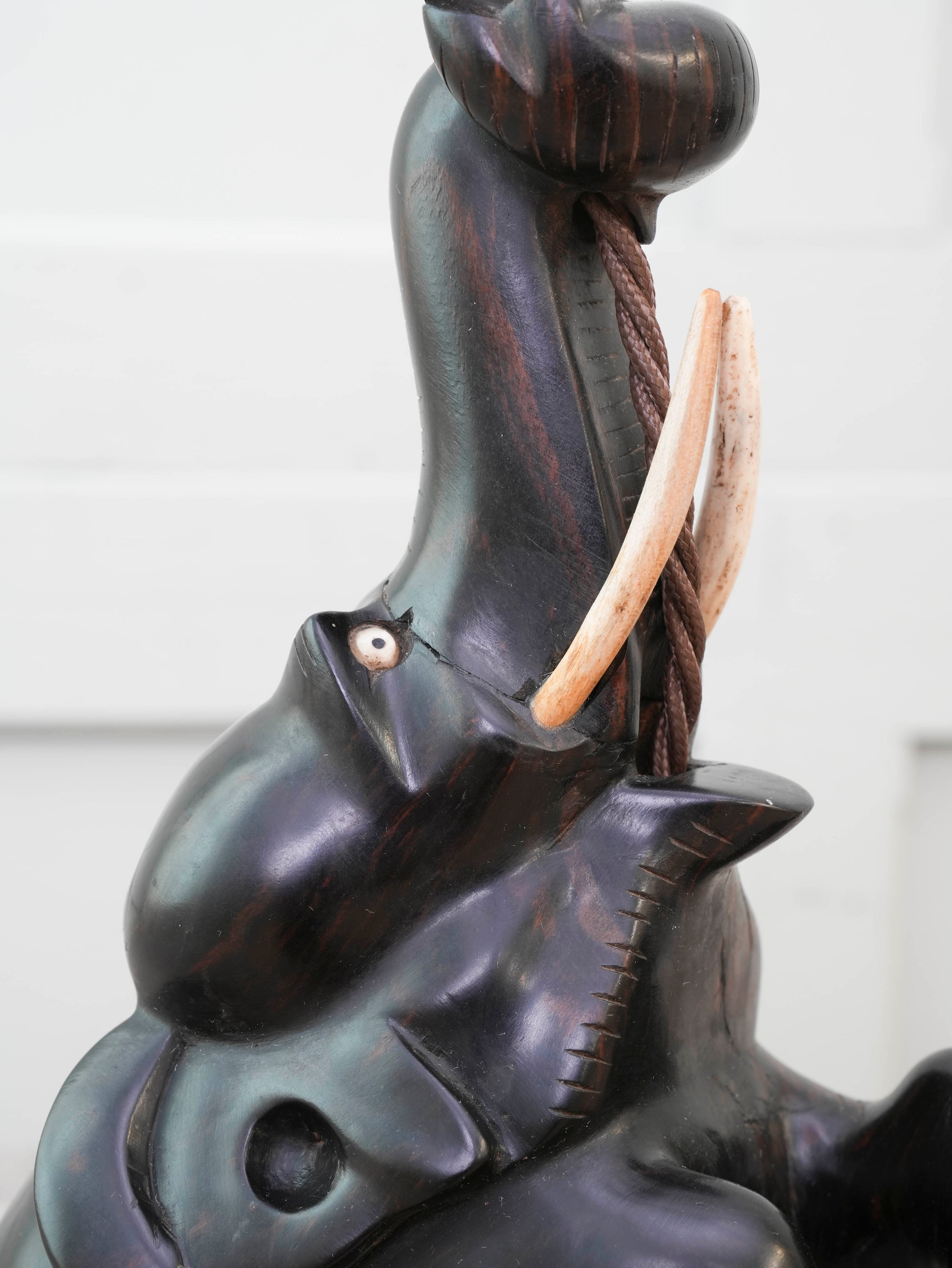 A Rosewood Elephant Lamp