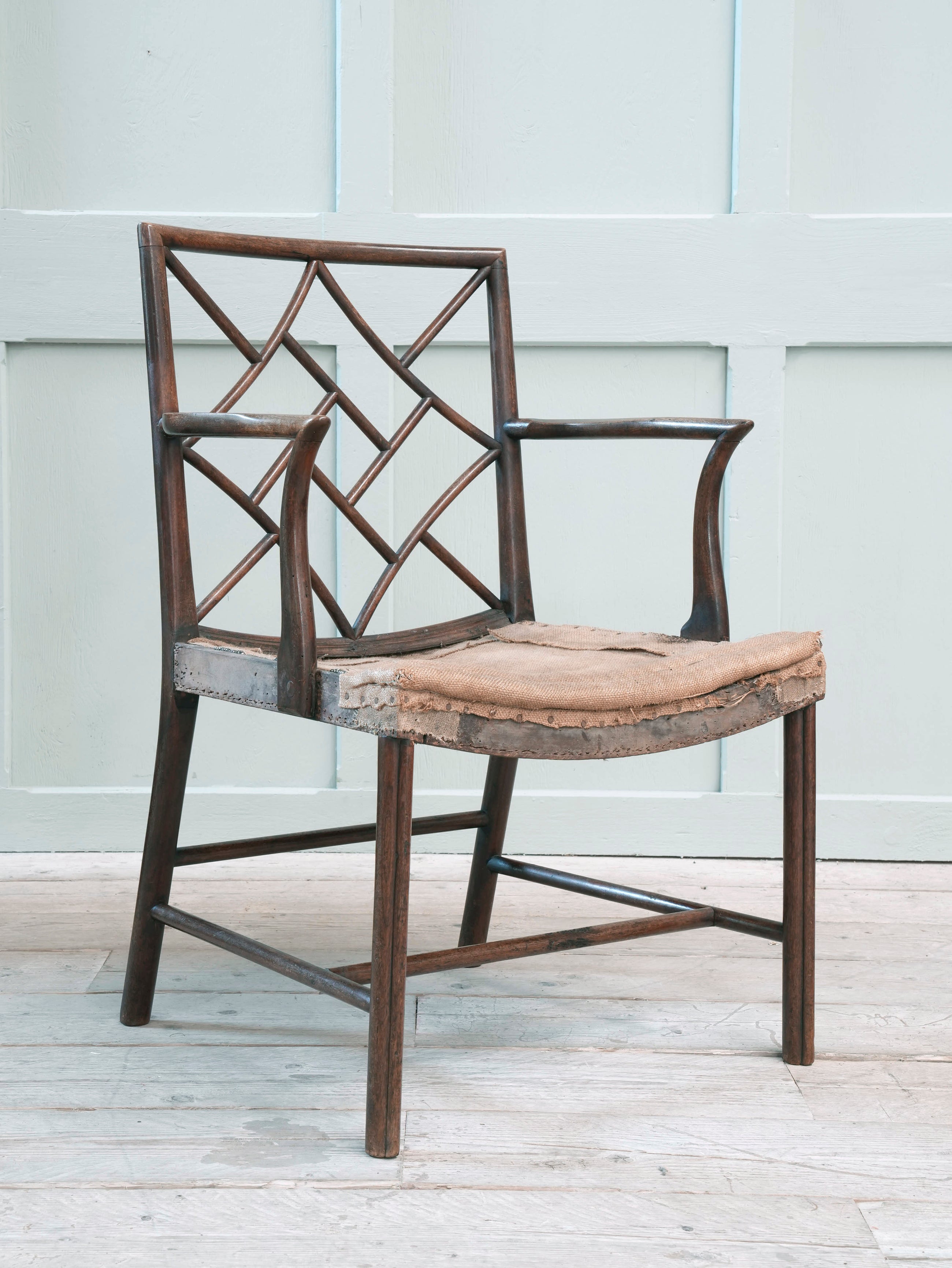 A Scottish George III Mahogany Cockpen Armchair