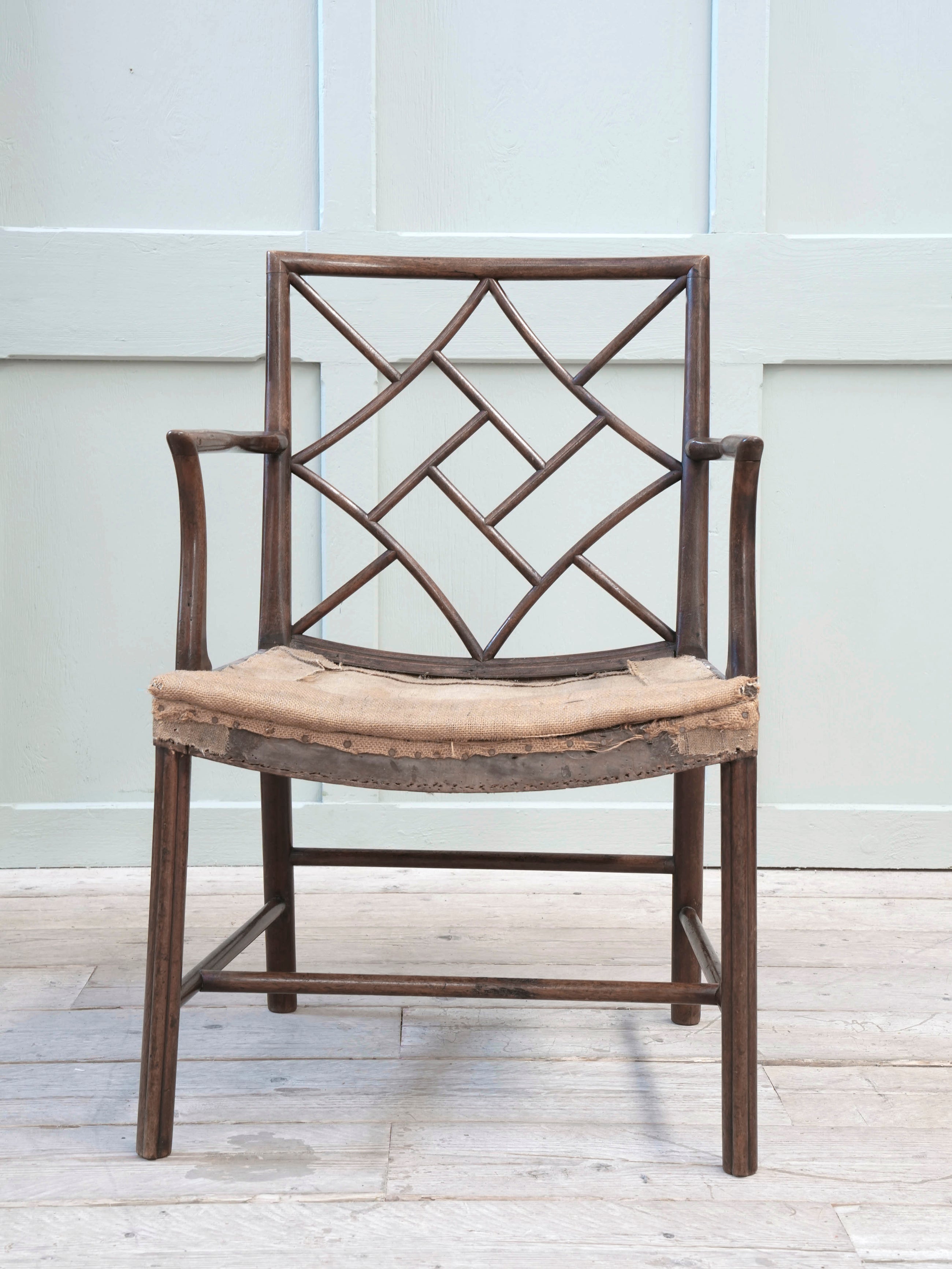 A Scottish George III Mahogany Cockpen Armchair