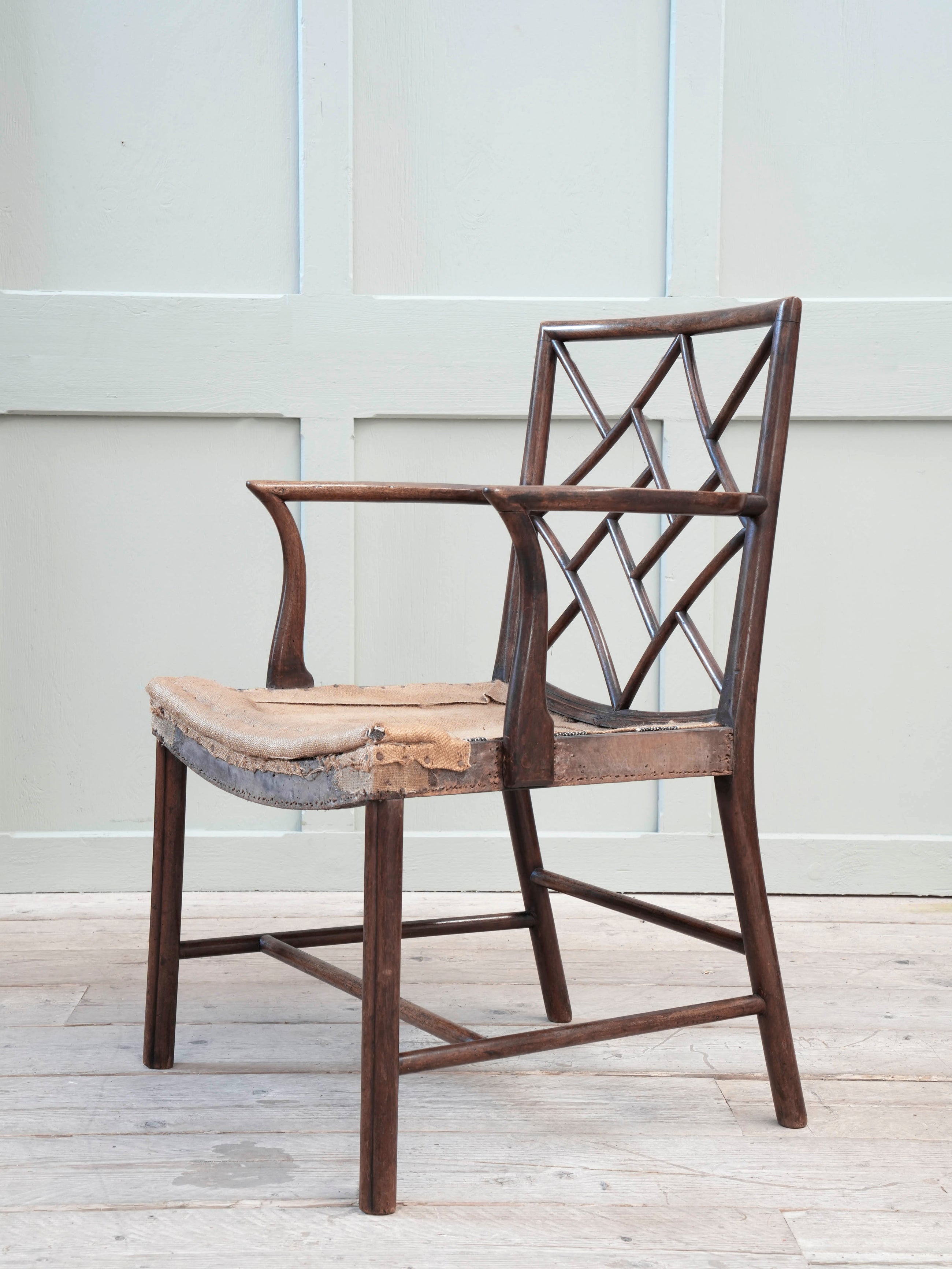 A Scottish George III Mahogany Cockpen Armchair
