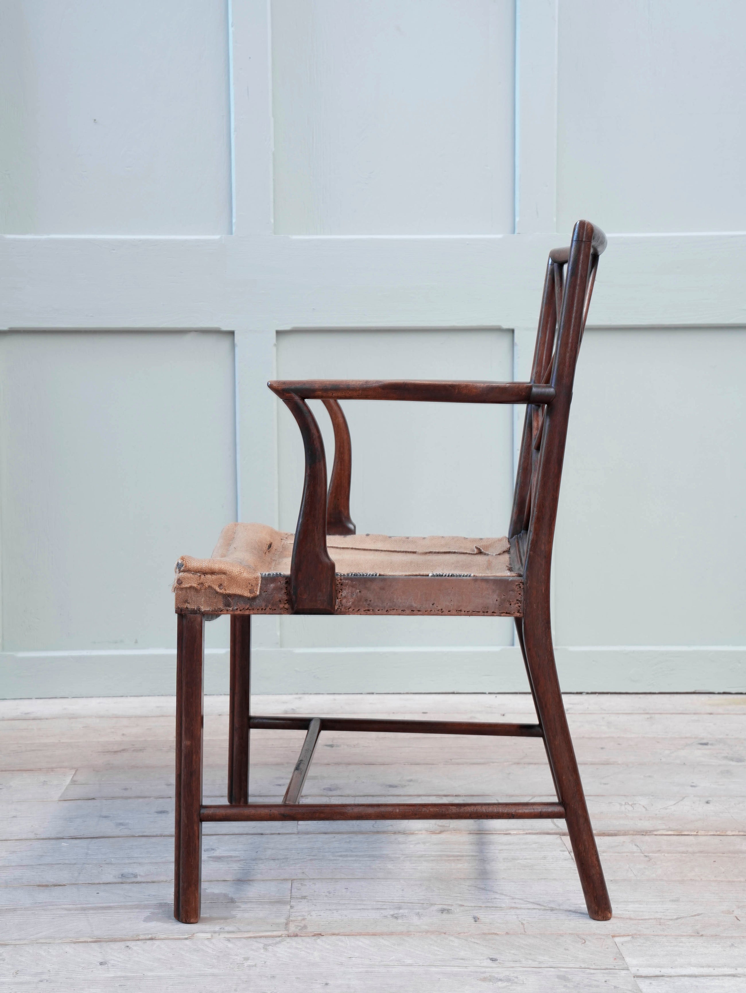 A Scottish George III Mahogany Cockpen Armchair