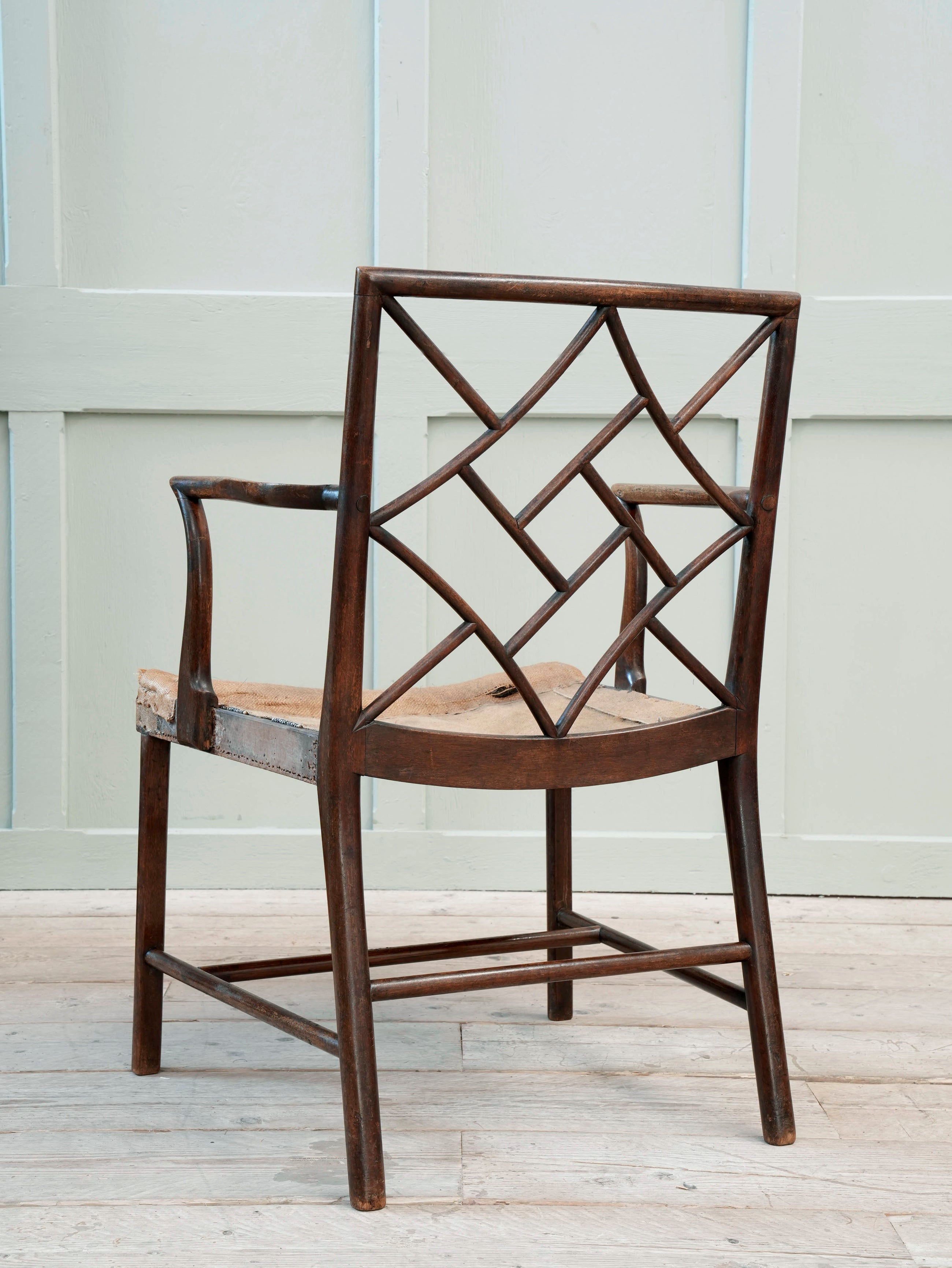 A Scottish George III Mahogany Cockpen Armchair