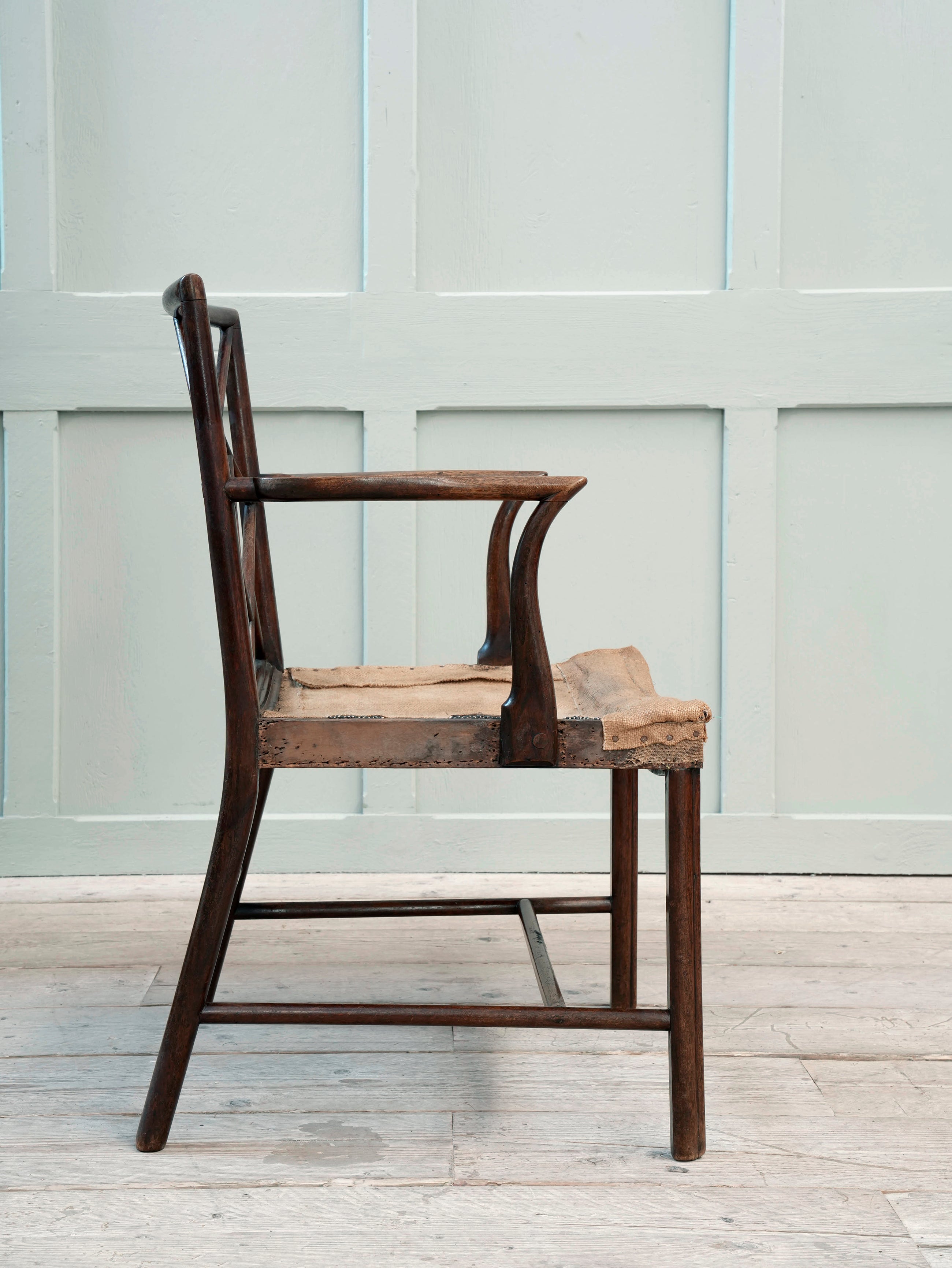 A Scottish George III Mahogany Cockpen Armchair