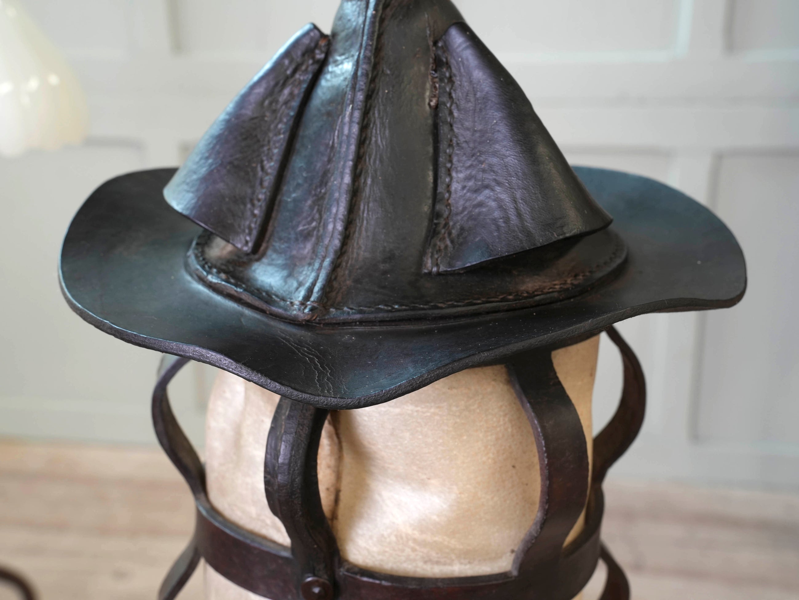 A Leather & Velum Lantern