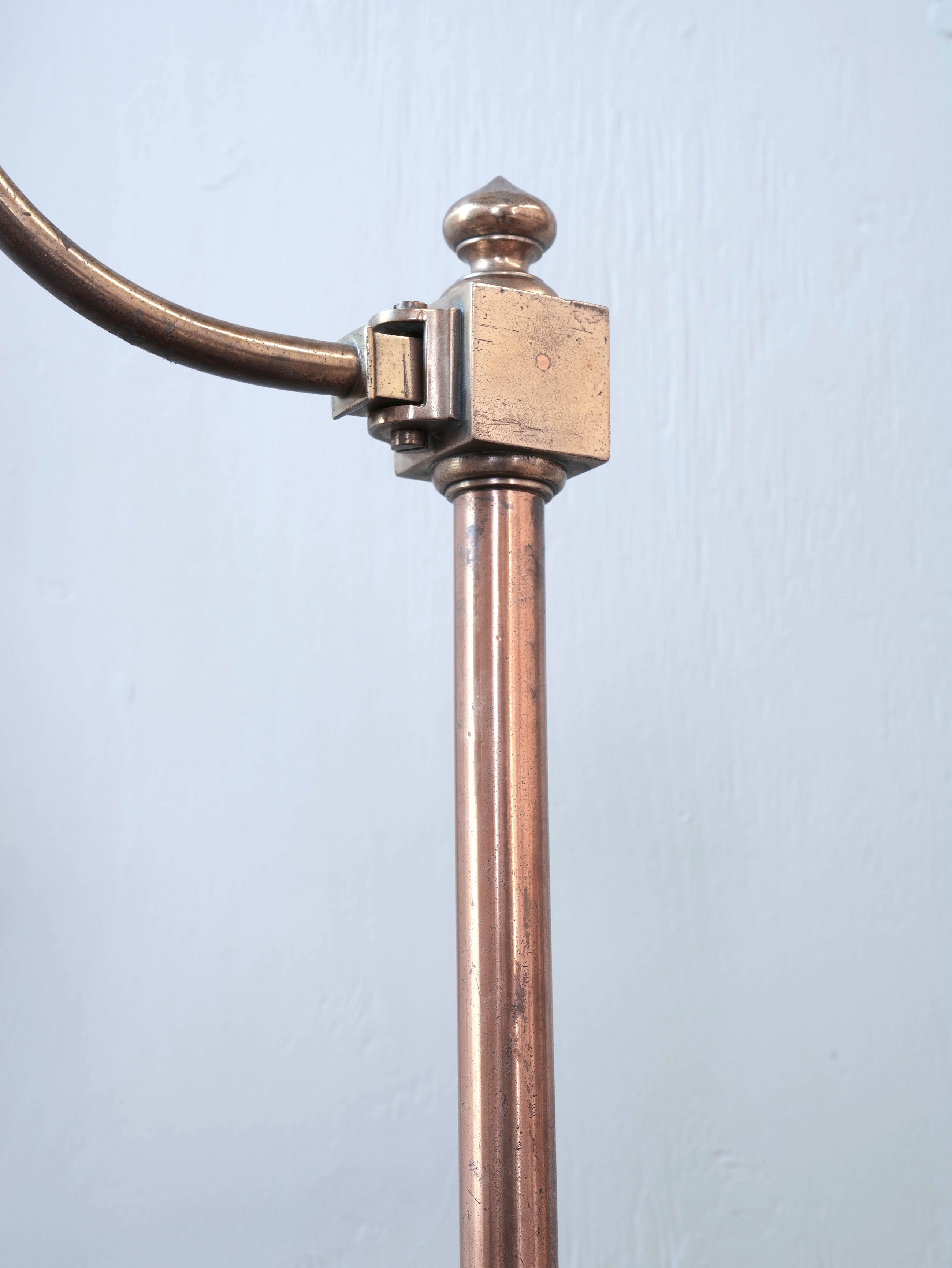 A Bronze & Brass Library Lamp