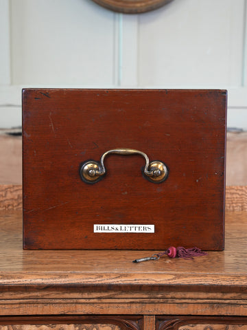A George III Mahogany Desk Top Letter Box