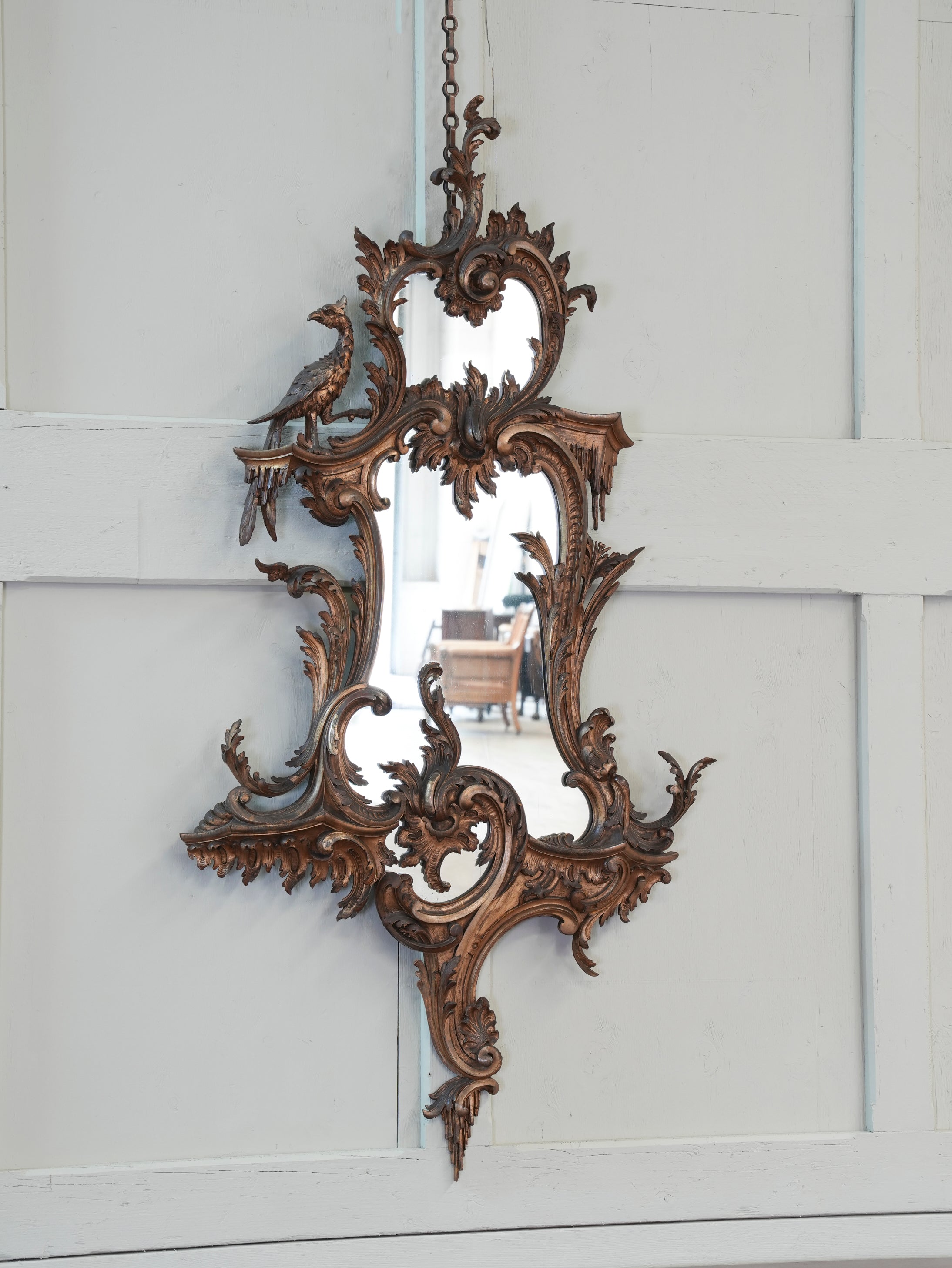 A 19th Century Gilt Wood Mirror in the manner of Thomas Johnson