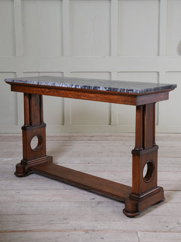 A Early 19th Century Marble & Oak Side Table by John Kendall
