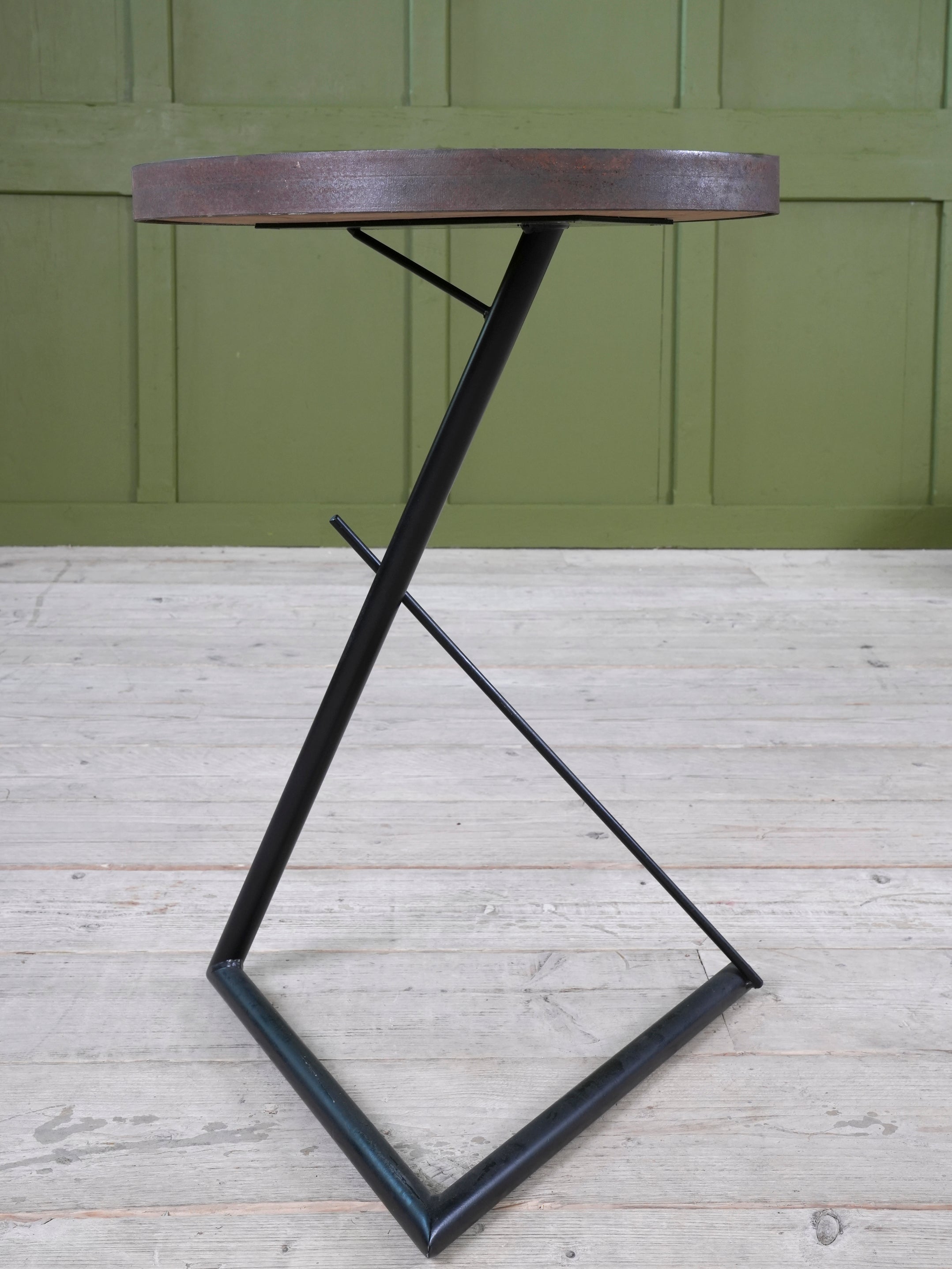 Steel & Oak Side Table