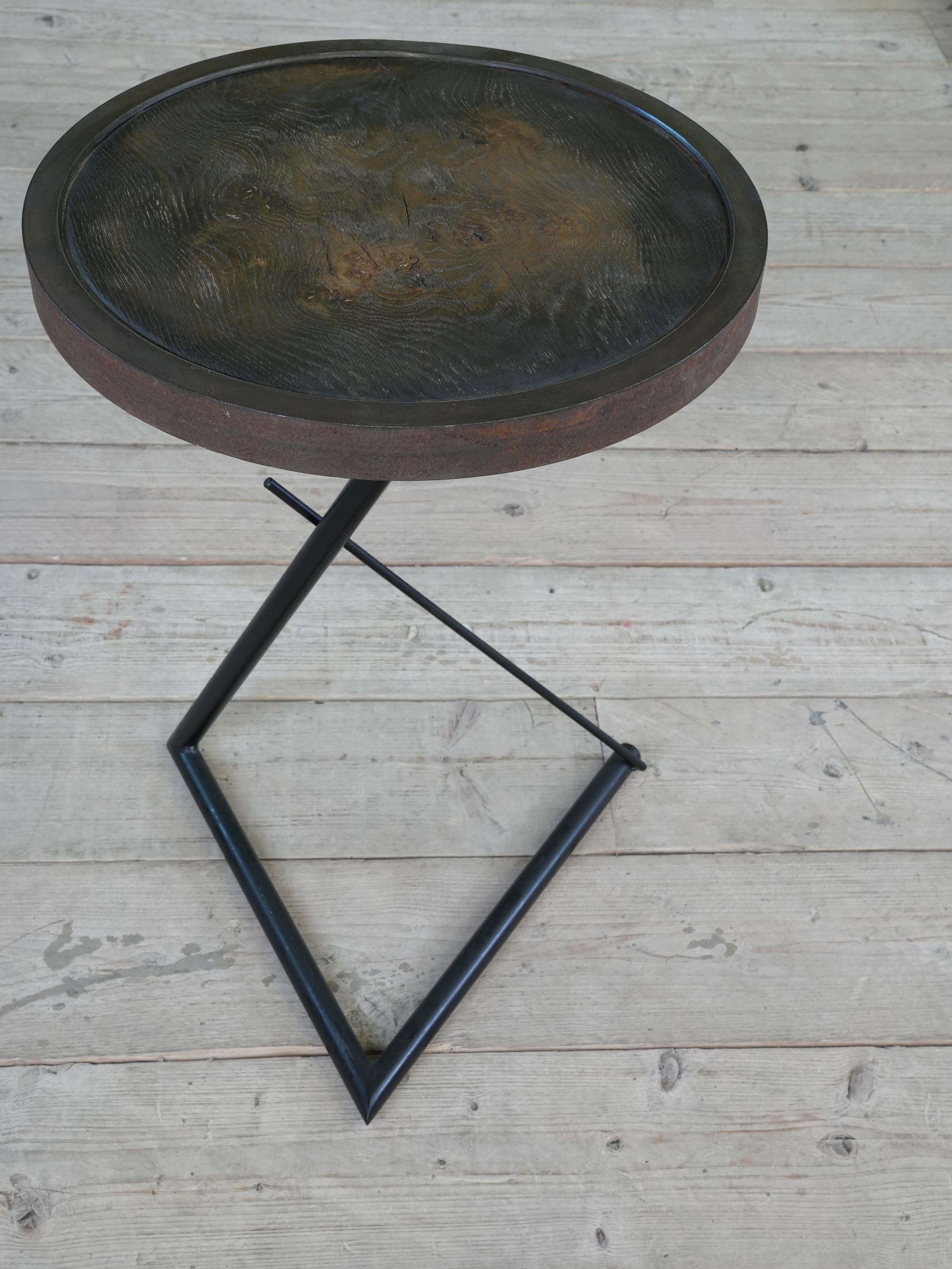 Steel & Oak Side Table