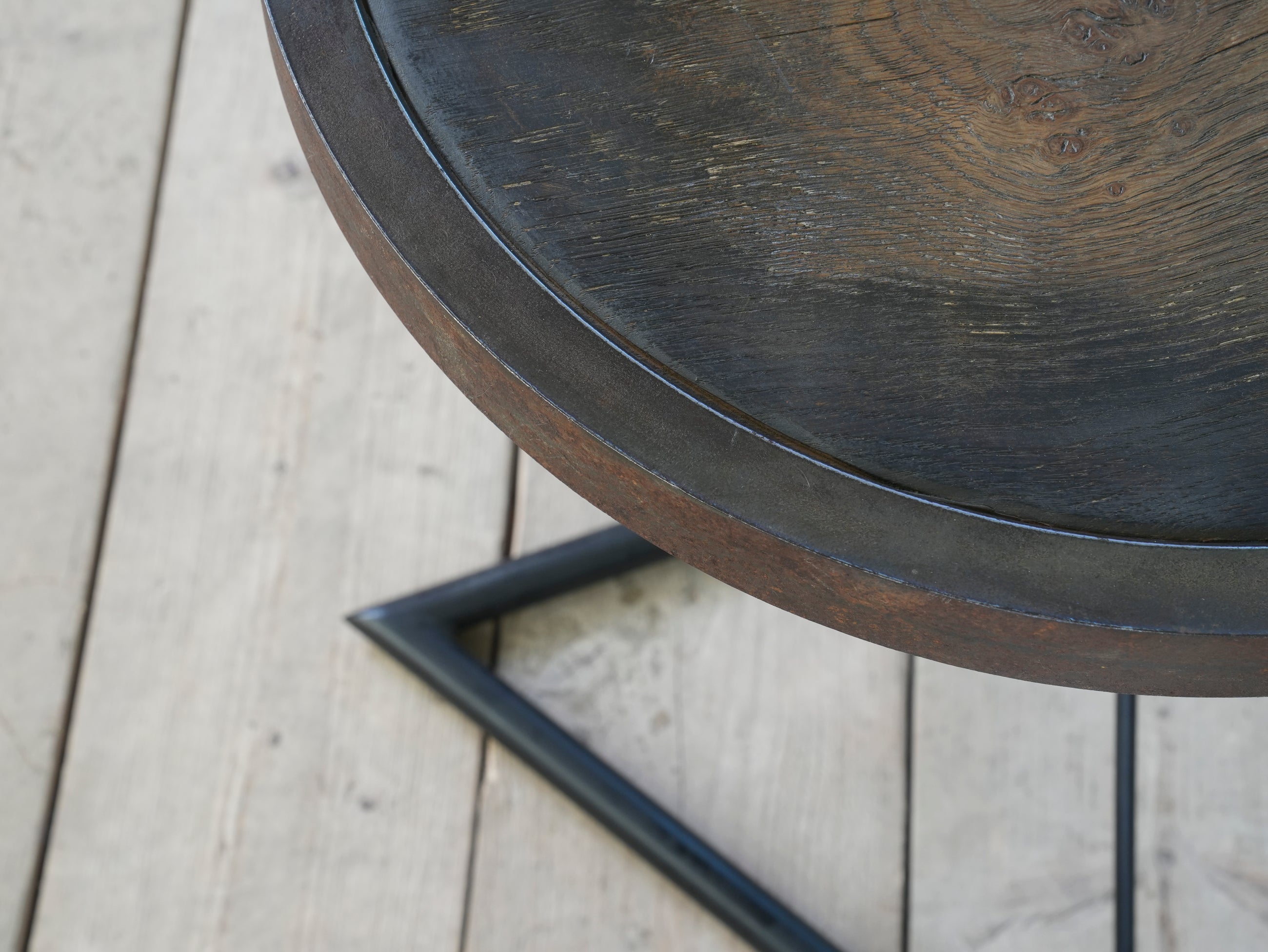 Steel & Oak Side Table
