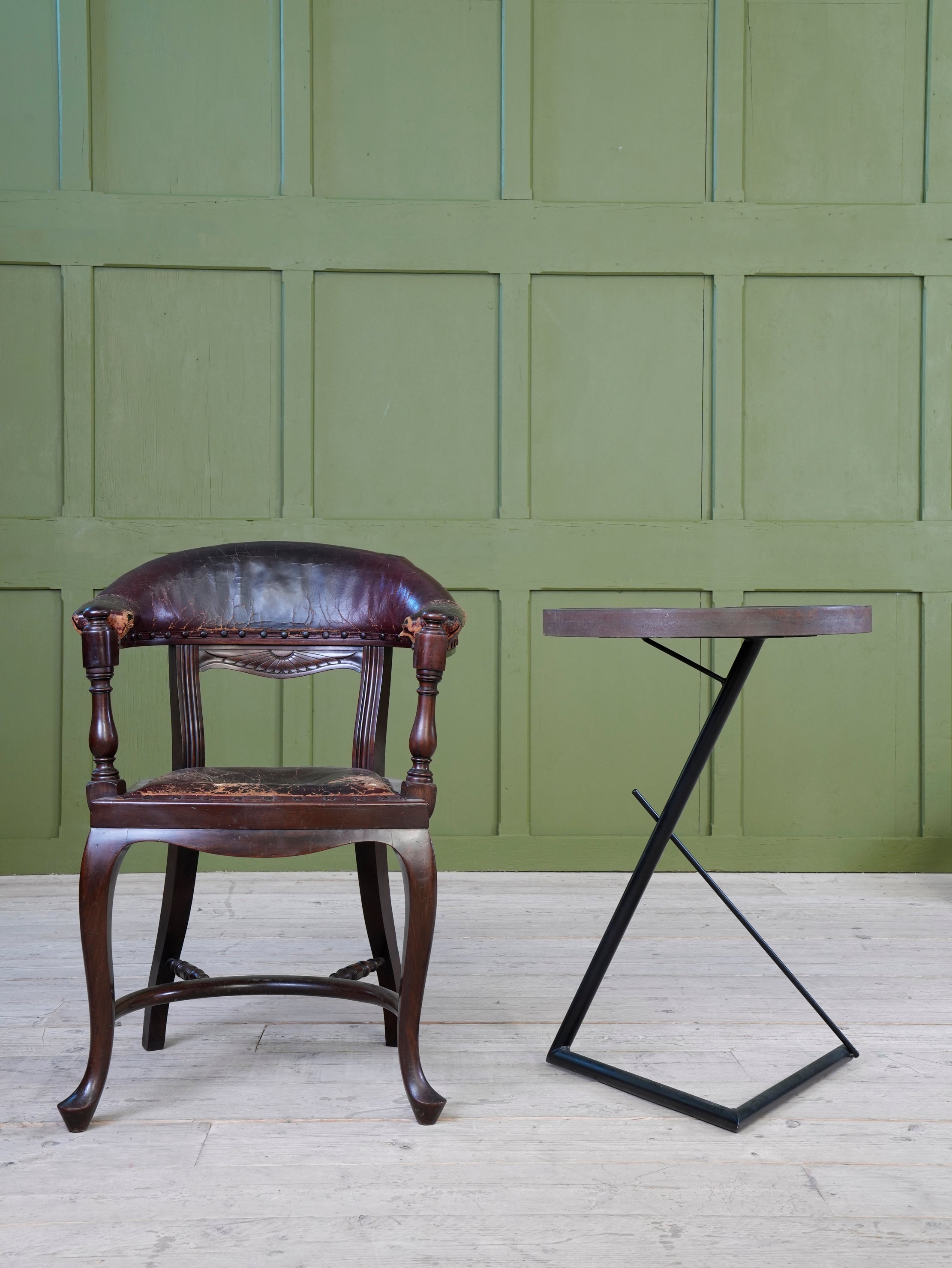 Steel & Oak Side Table