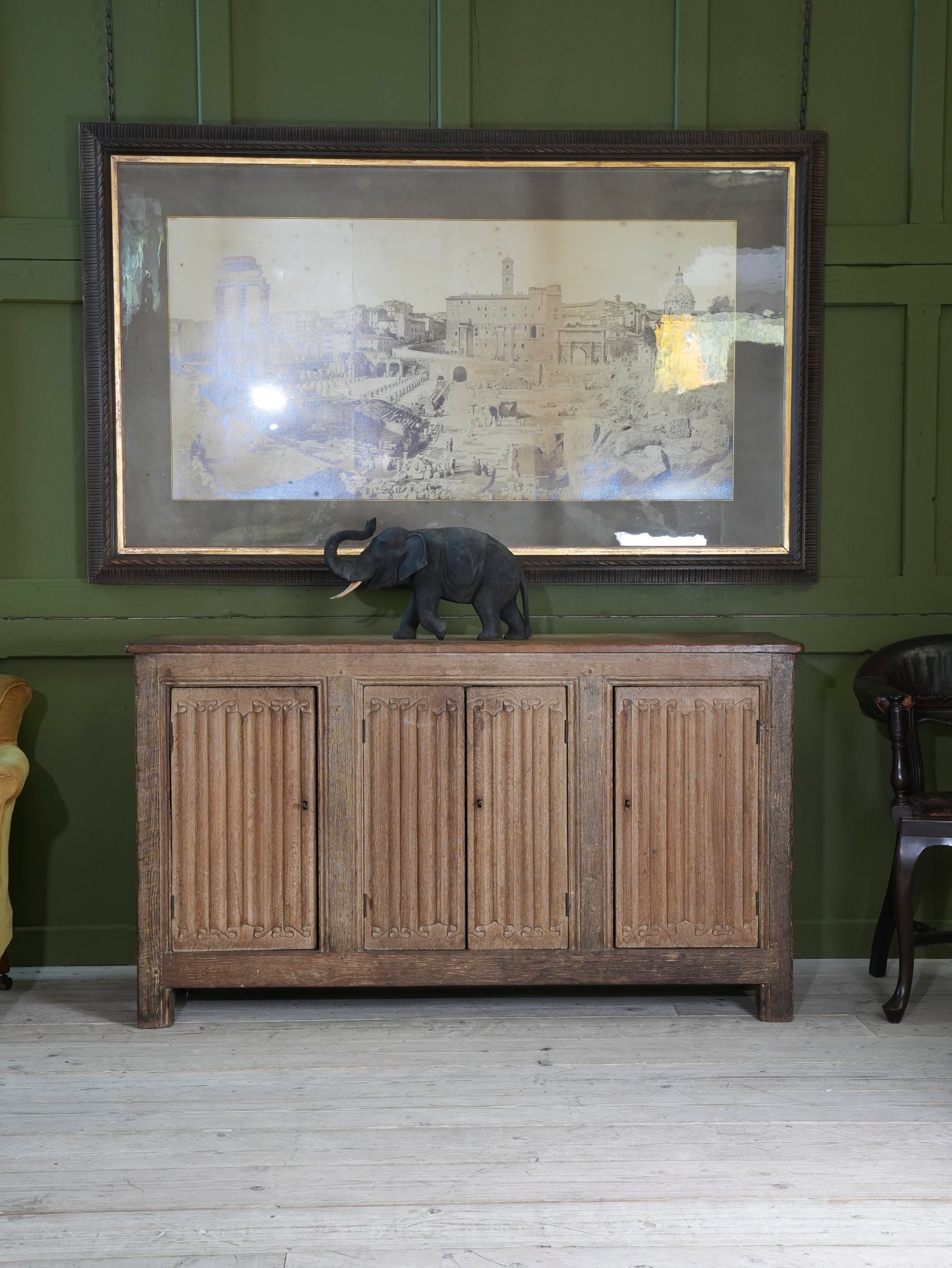 A 19th Century Limed Oak Cupboard or Server