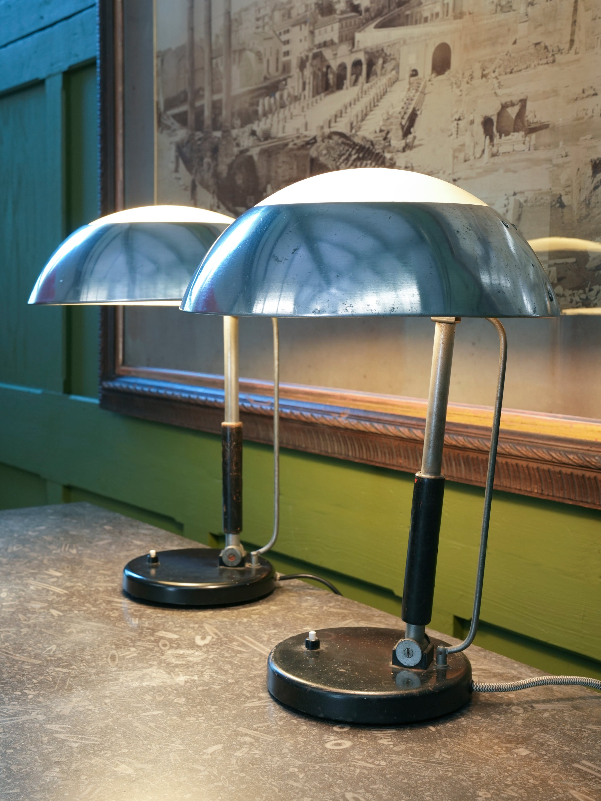 A Pair of Karl Trabert Desk Lamps