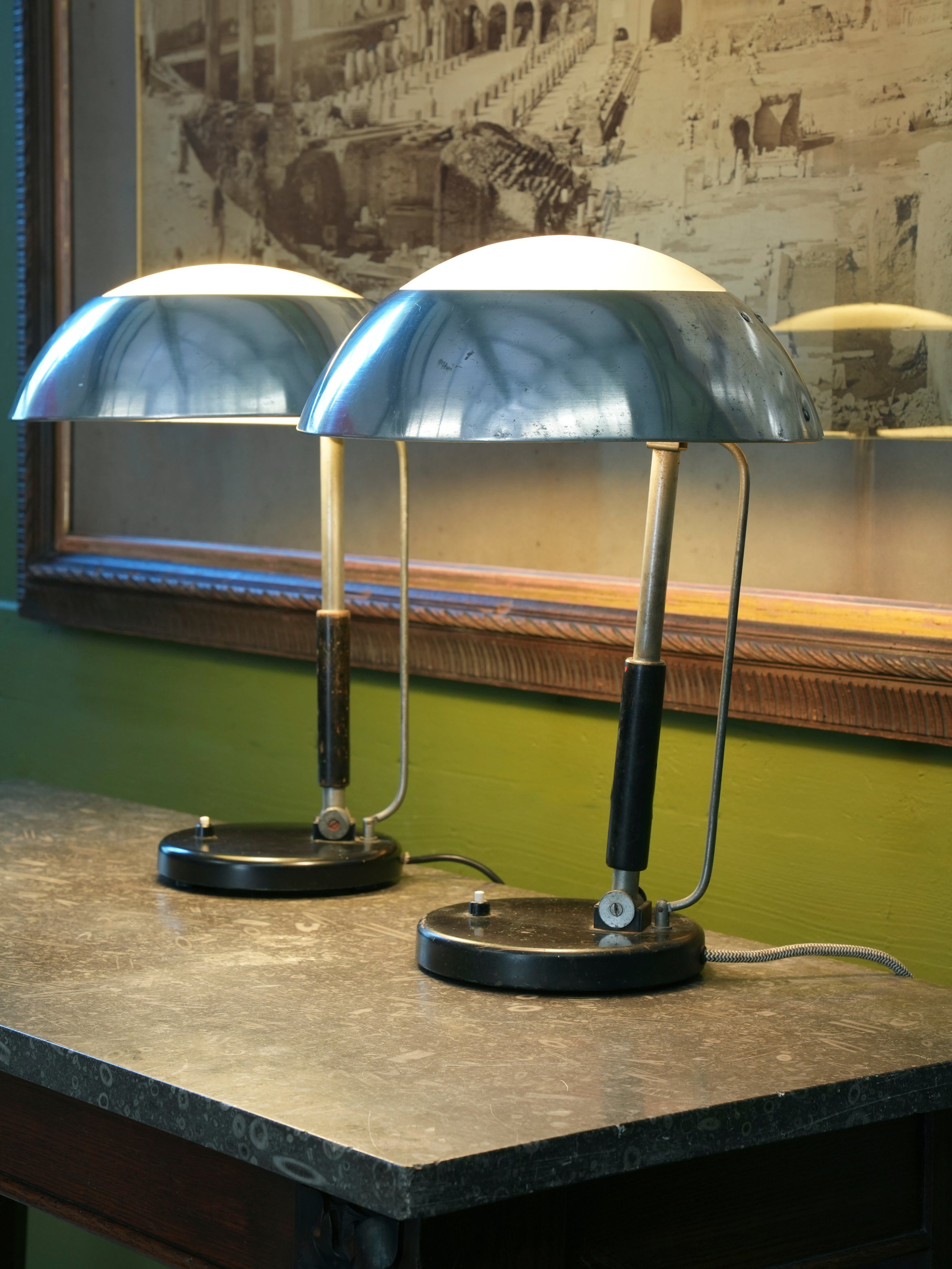 A Pair of Karl Trabert Desk Lamps