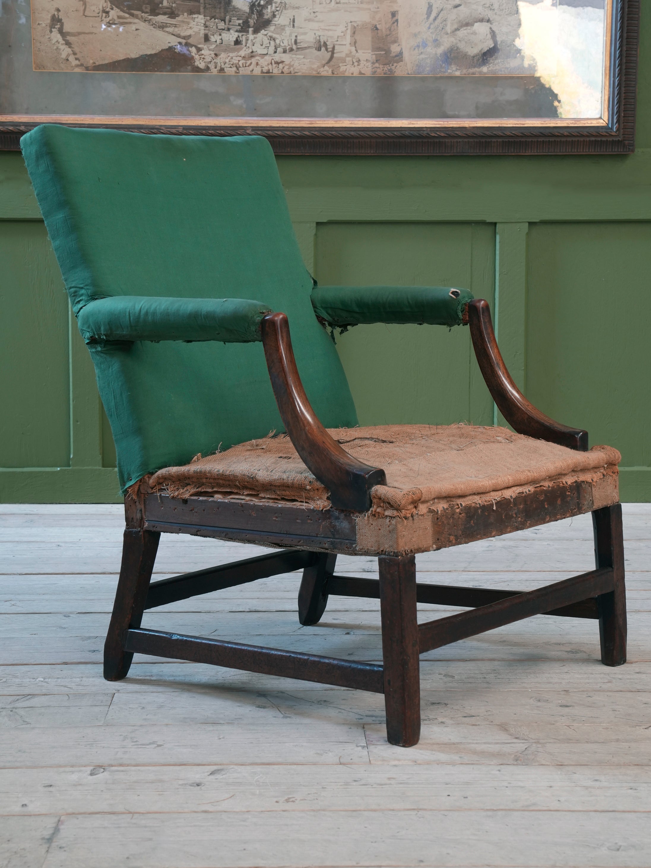 A George III Mahogany Gainsborough Armchair