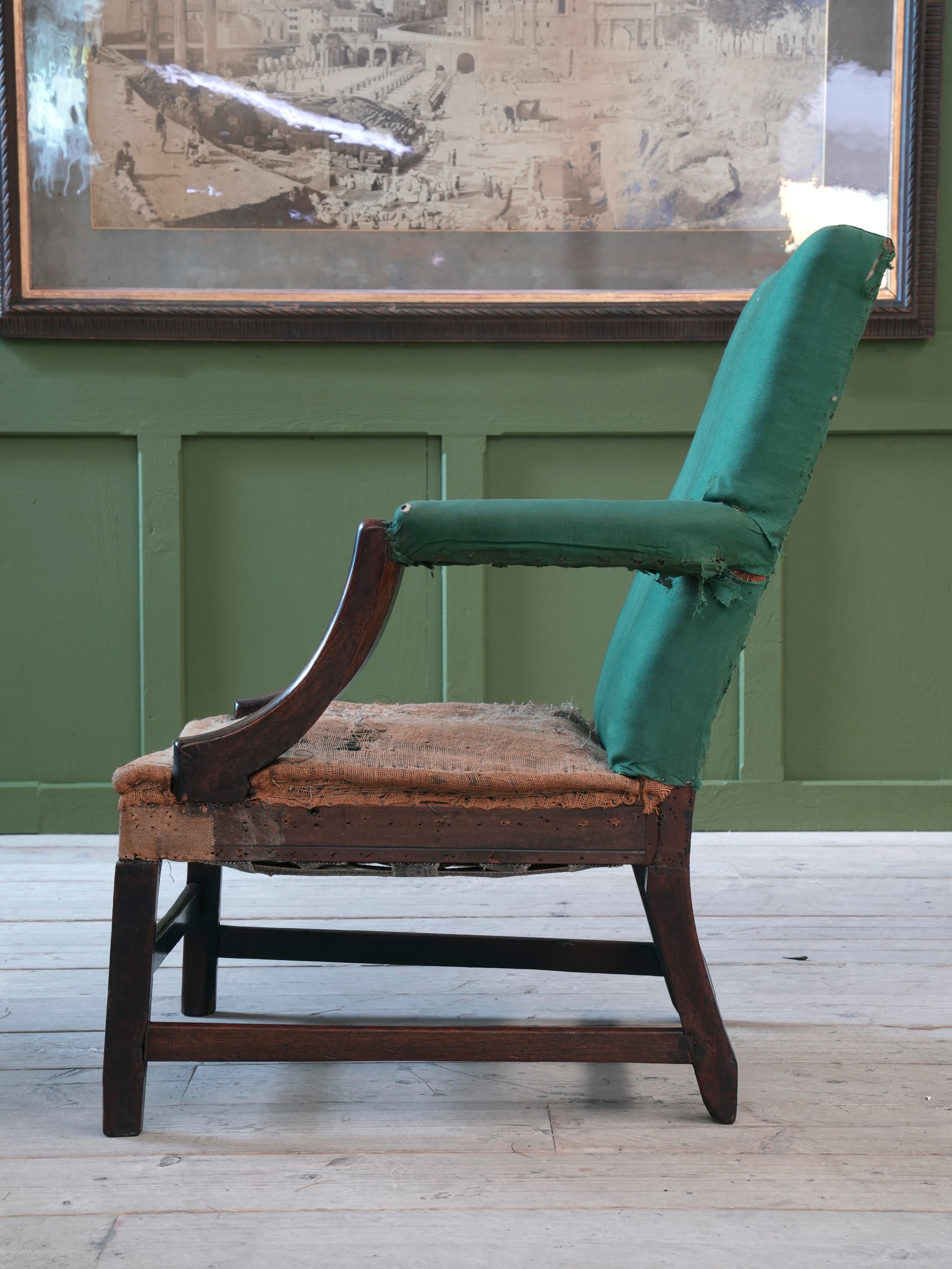 A George III Mahogany Gainsborough Armchair