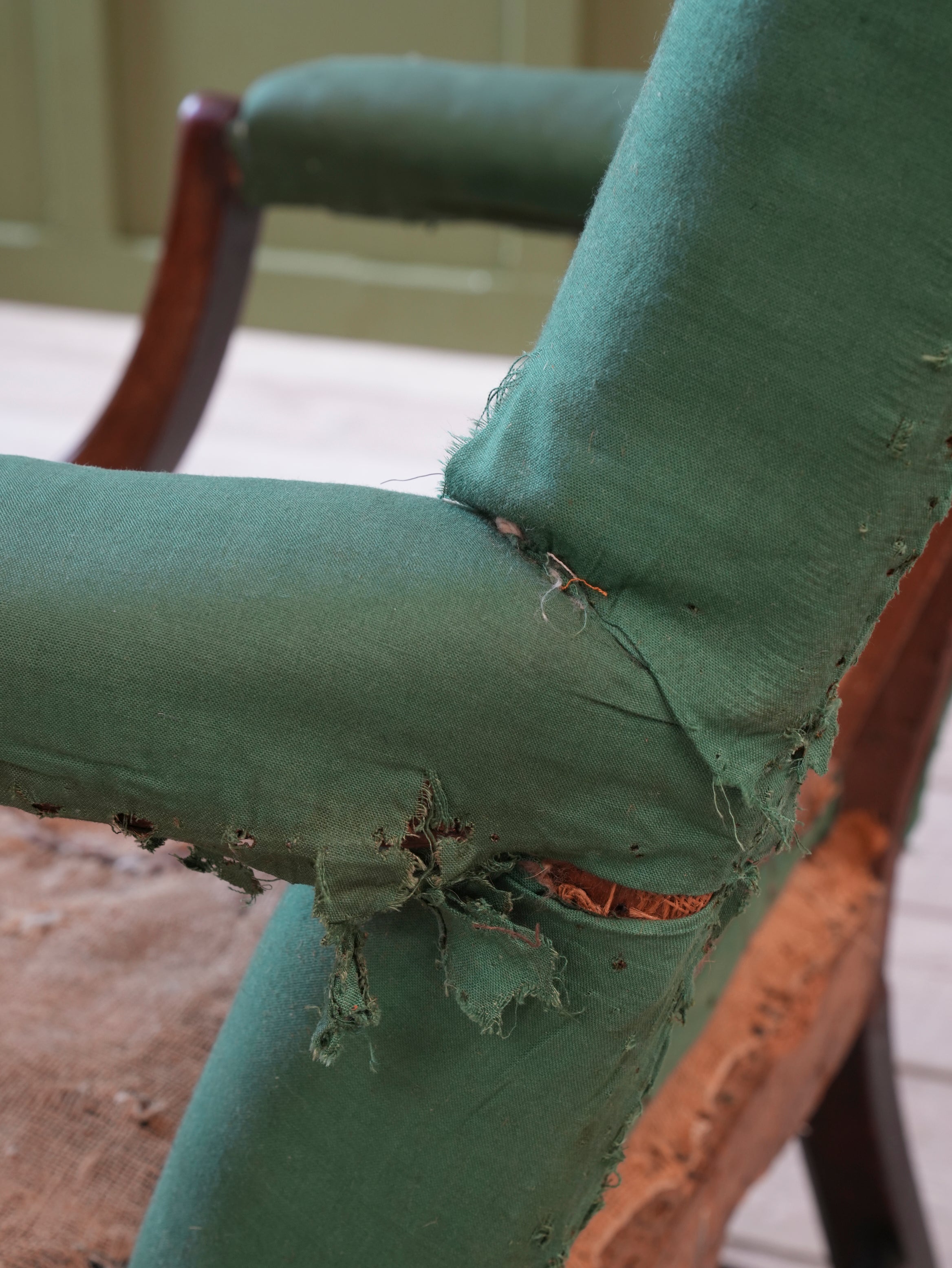 A George III Mahogany Gainsborough Armchair