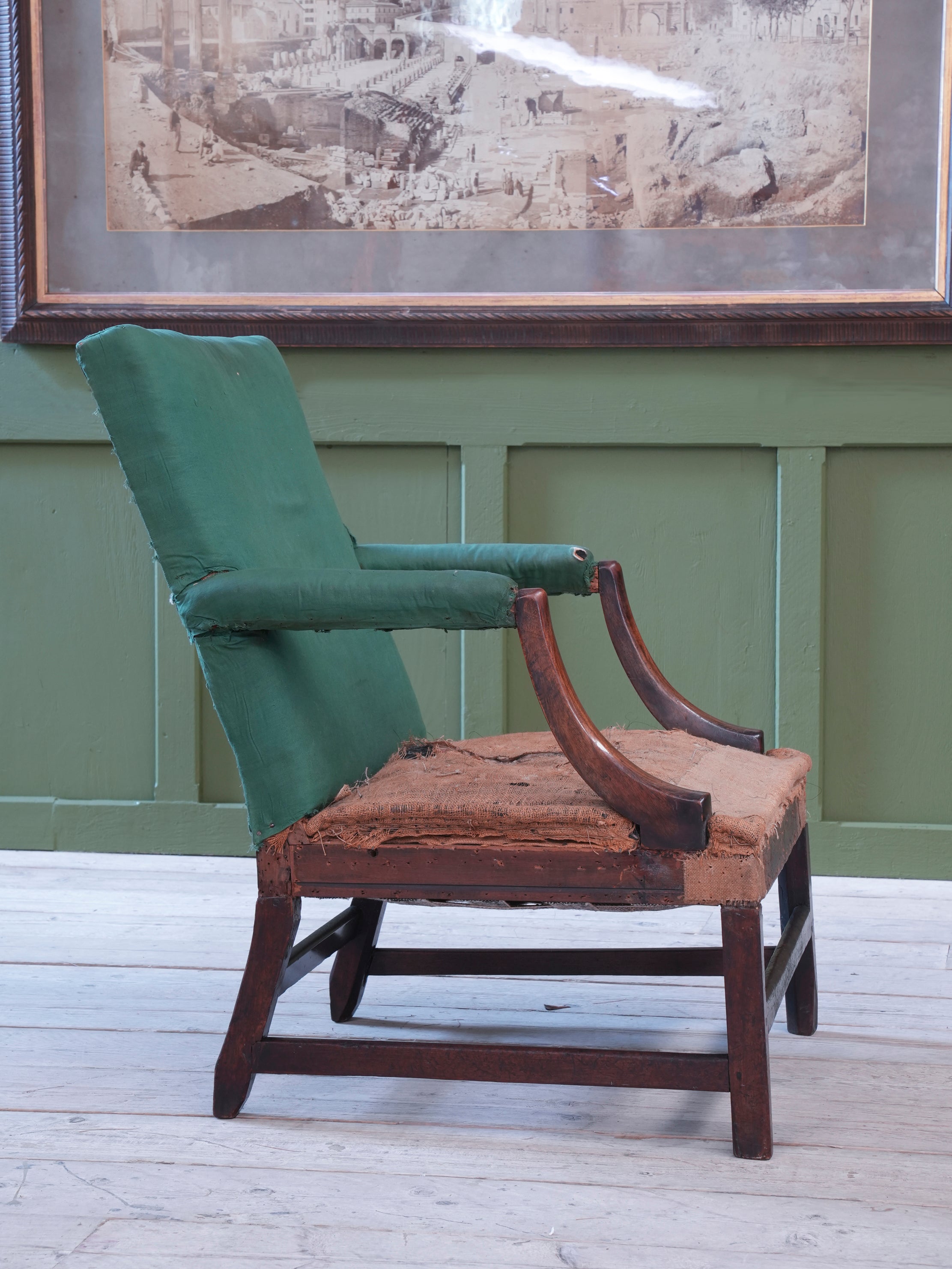 A George III Mahogany Gainsborough Armchair