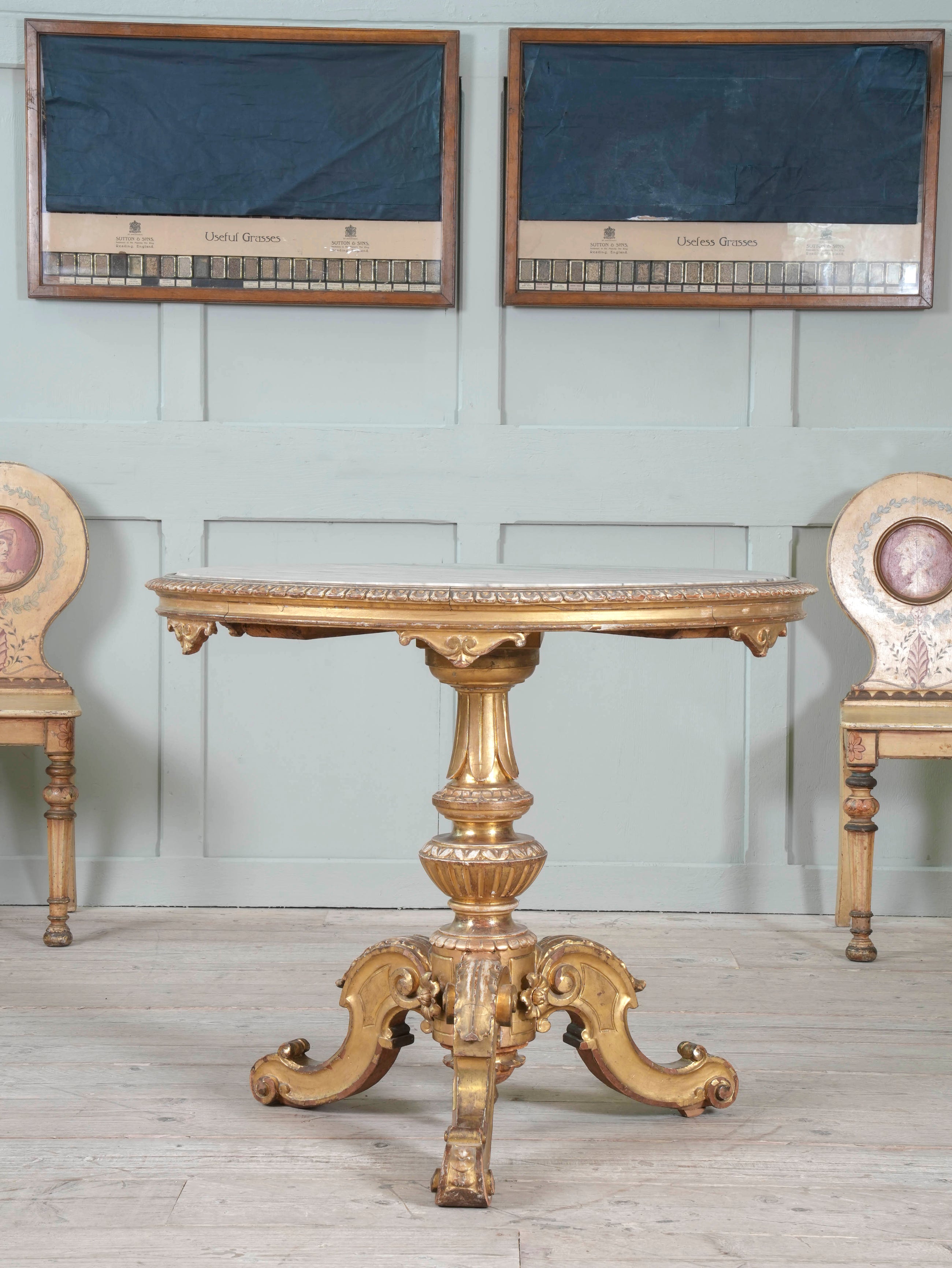 A 19th Century Giltwood & Marble Centre Table