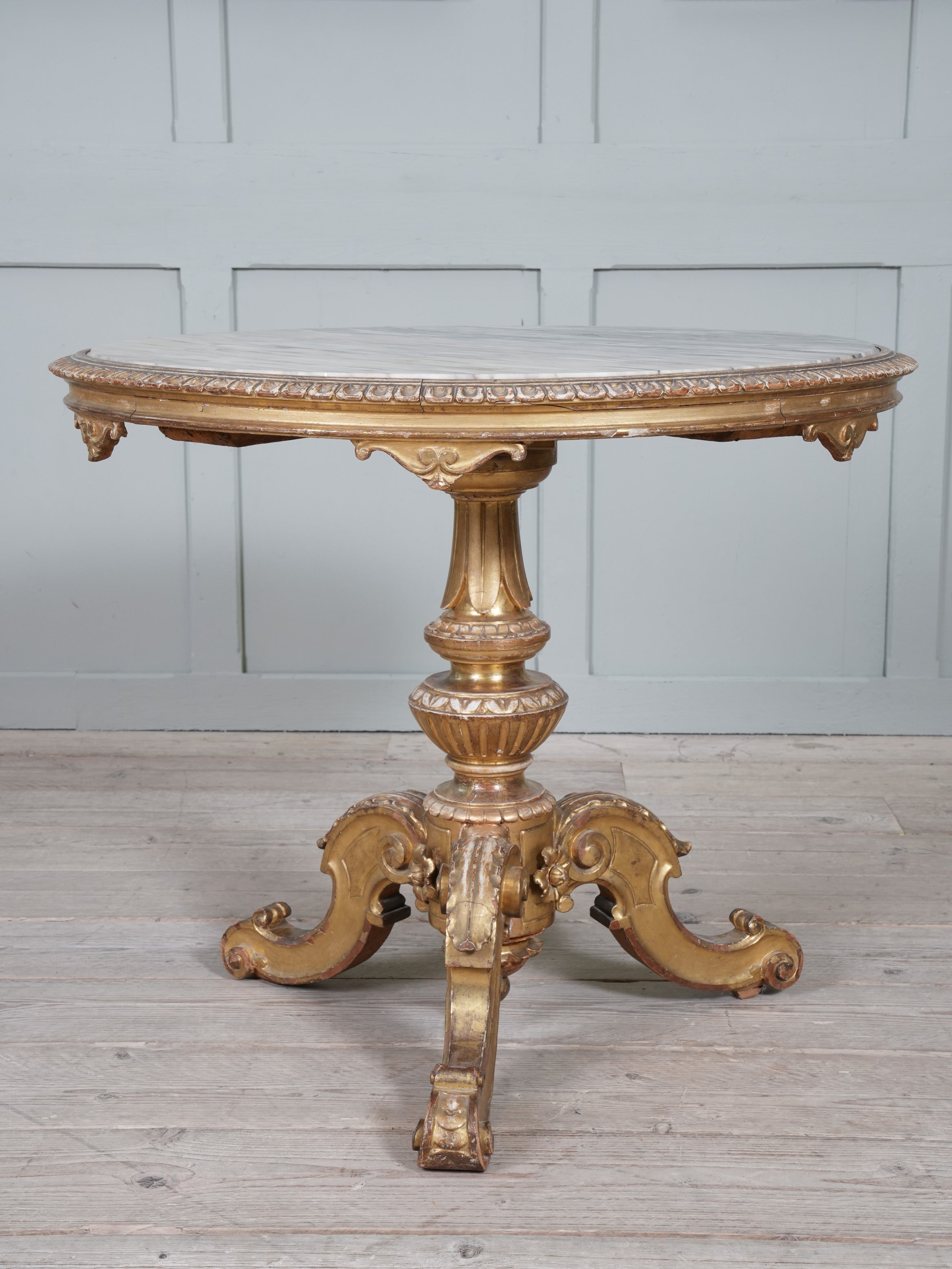A 19th Century Giltwood & Marble Centre Table