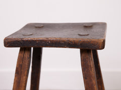 Leather Factory Stool
