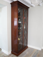 Tall Diamond Glazed Bookcase