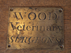 Brass Veterinary Sign