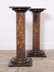 Marbleised Timber Columns