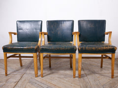 Six Leather Dining Chairs