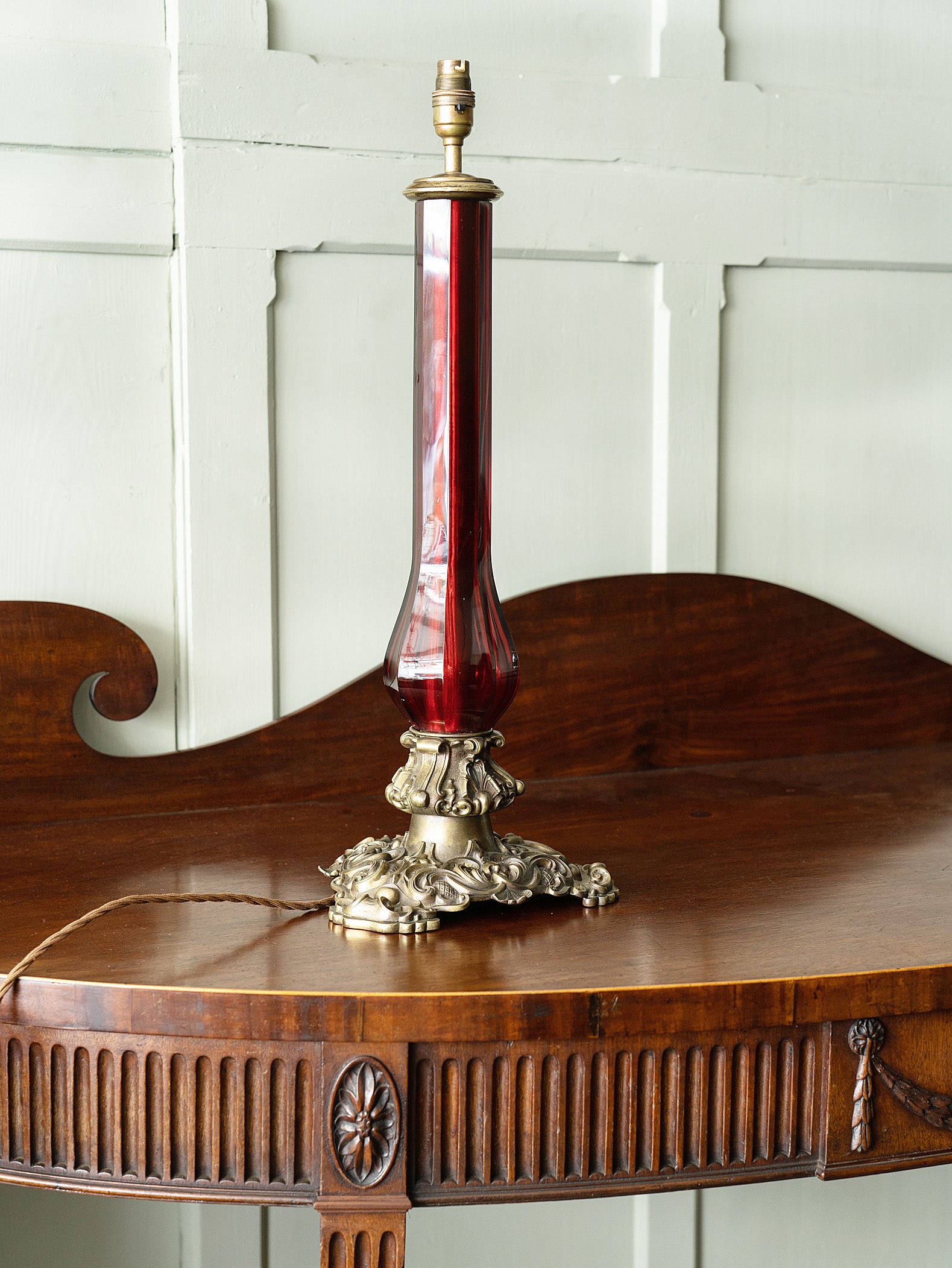 A William IV Column Table Lamp