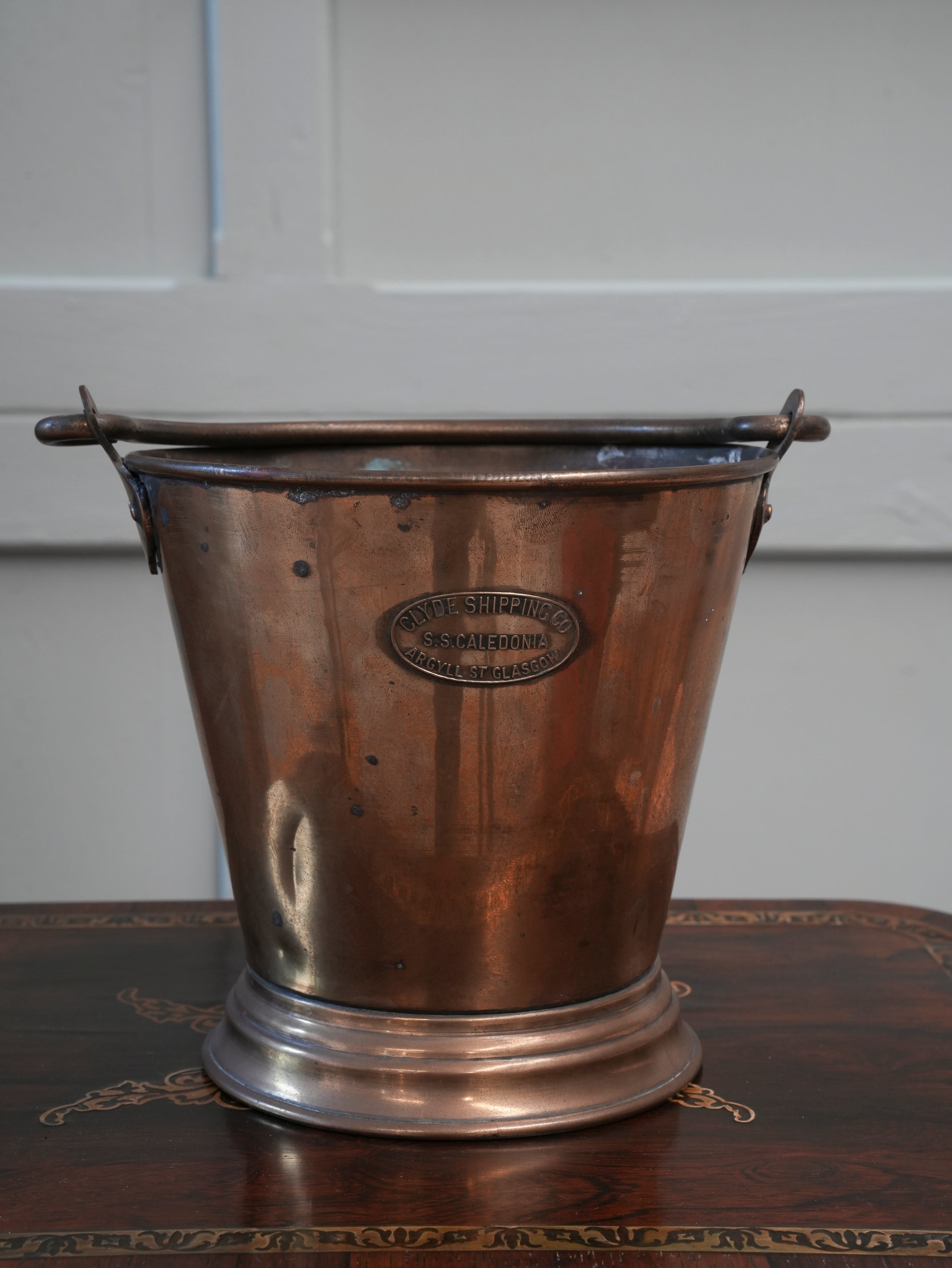 A Brass "S.S. Caledonia" Bucket