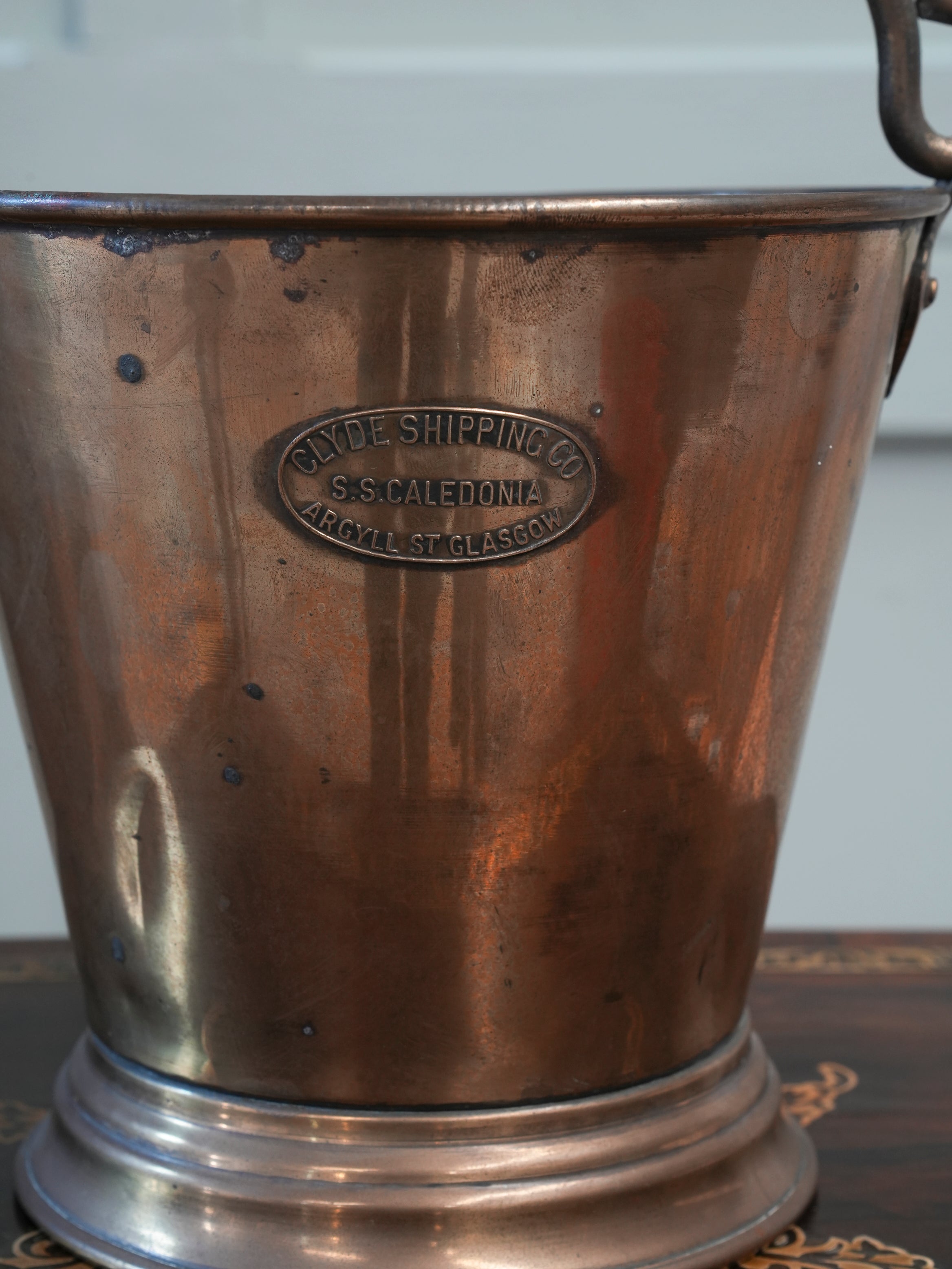 A Brass "S.S. Caledonia" Bucket