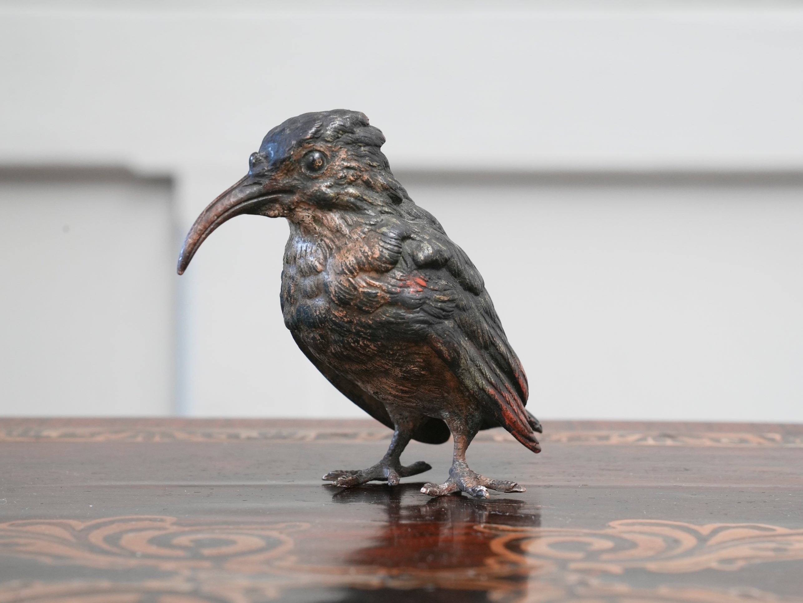 A Cold Painted Bronze Bird