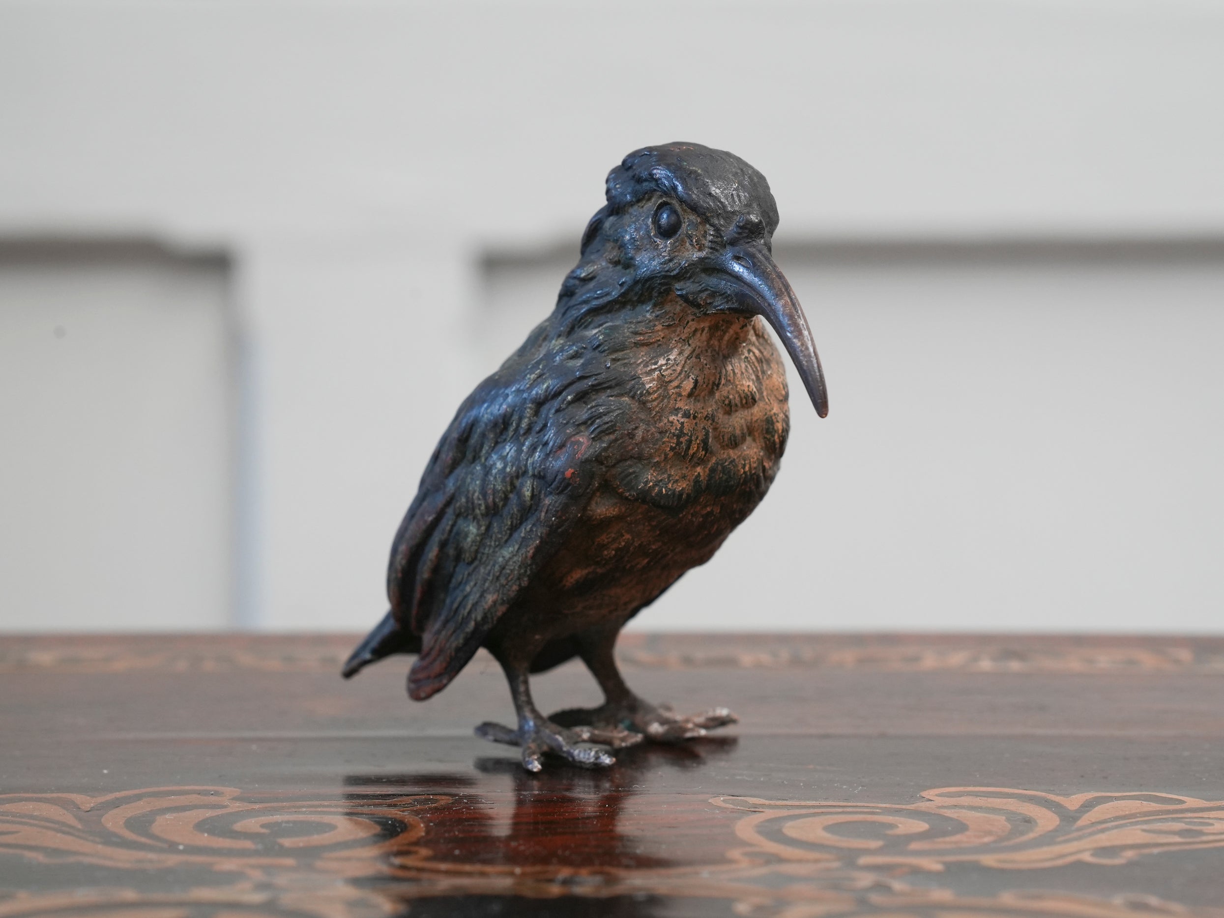 A Cold Painted Bronze Bird