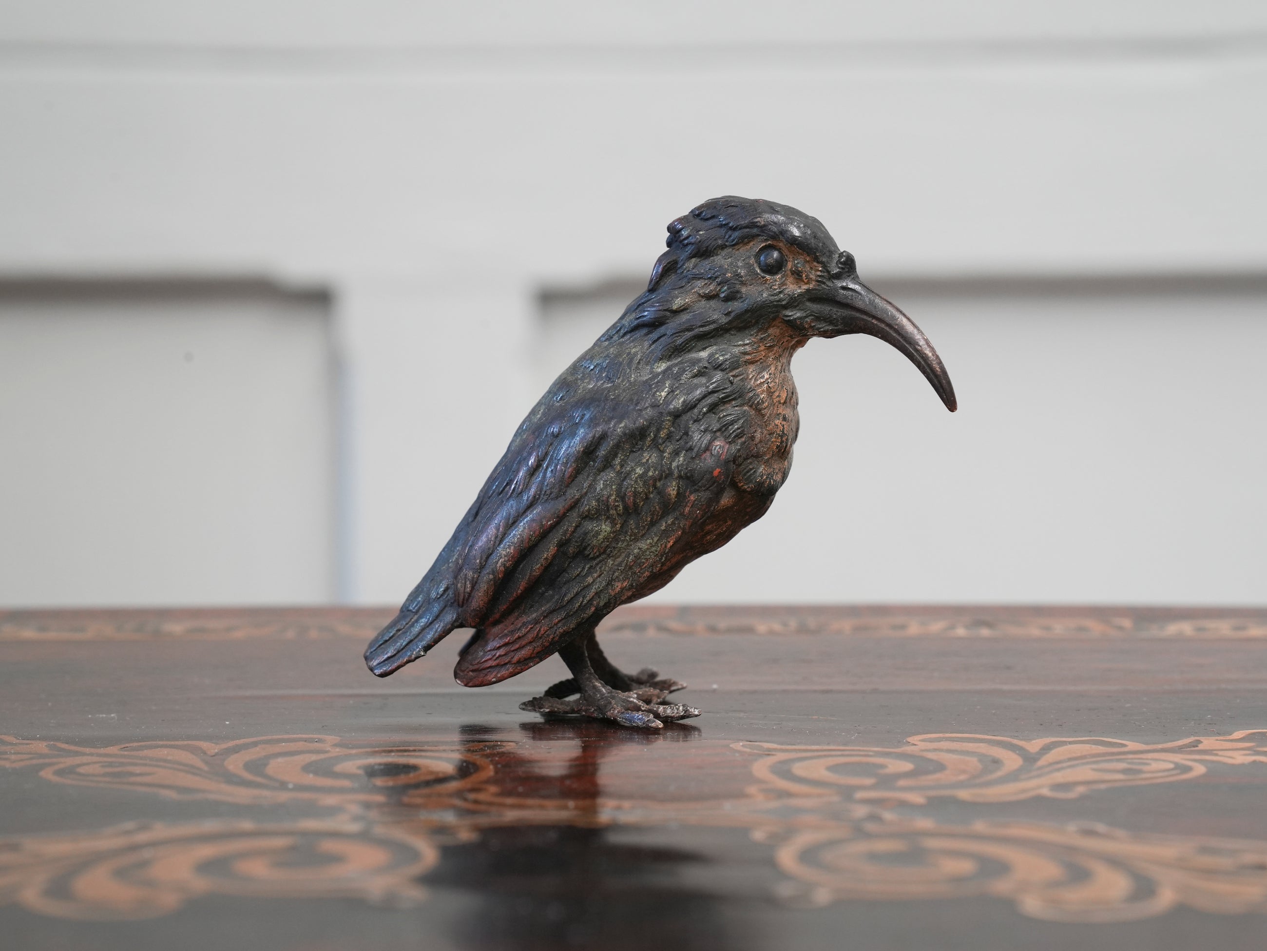 A Cold Painted Bronze Bird