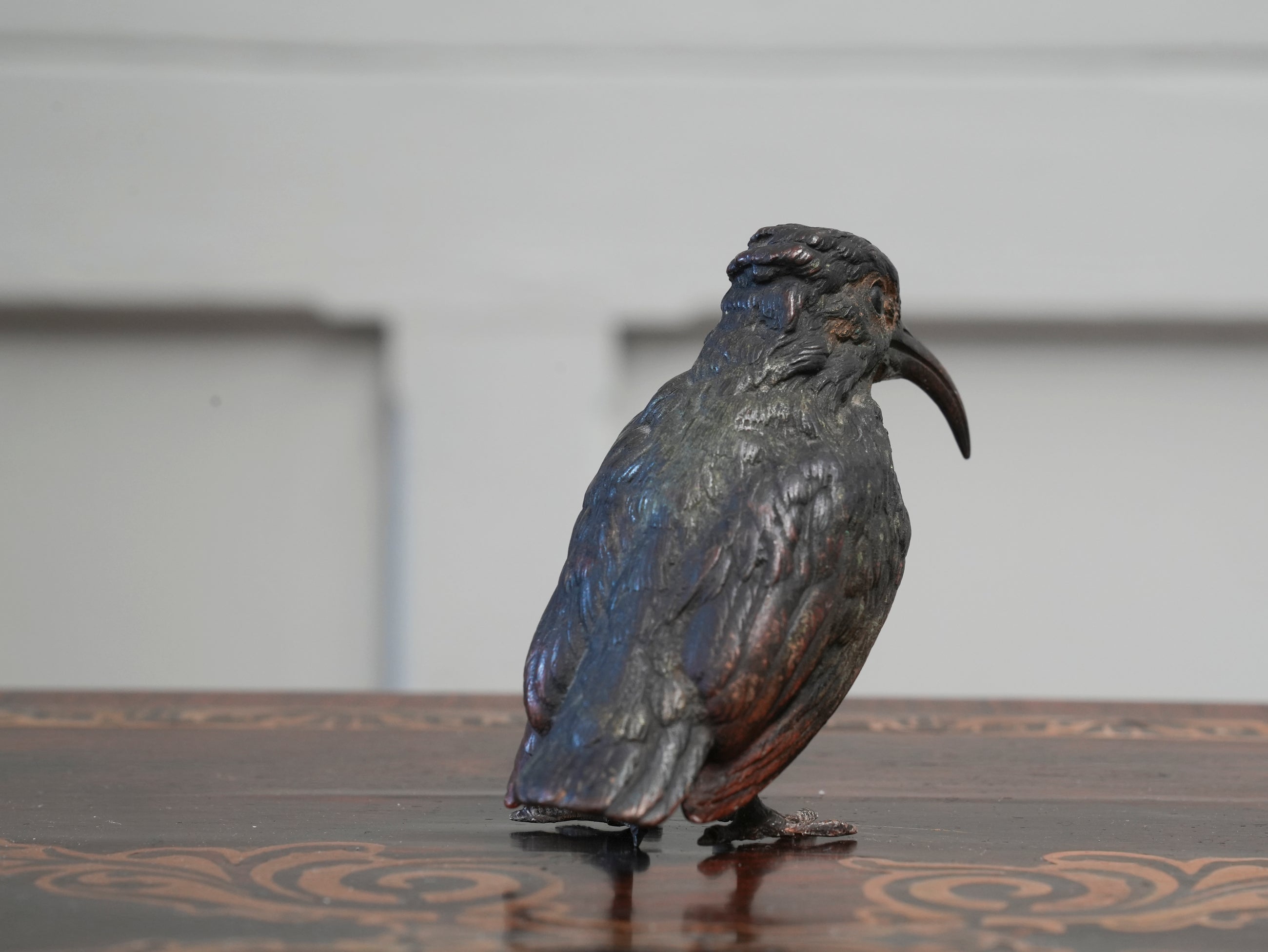 A Cold Painted Bronze Bird