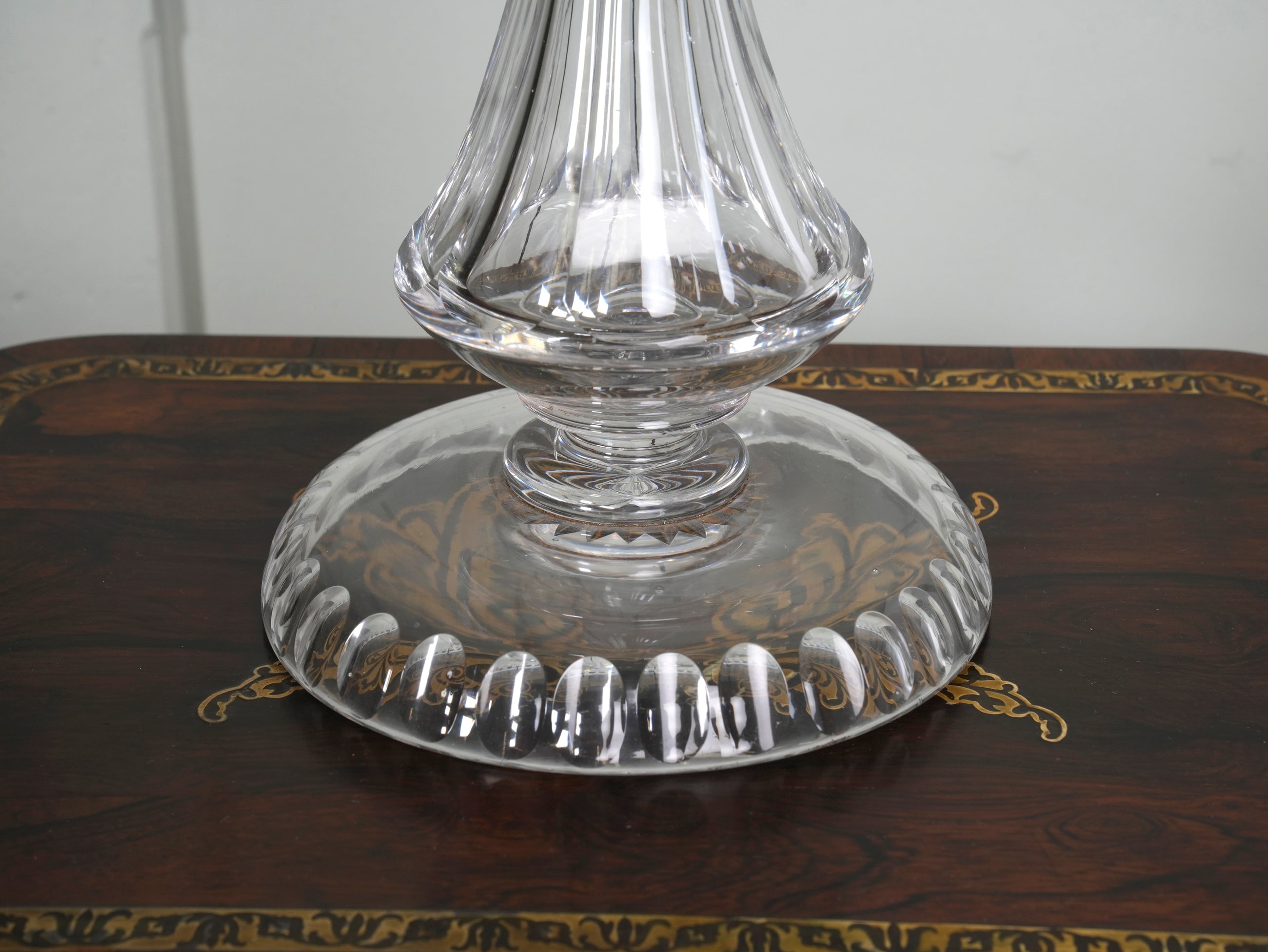 A 19th Century Cut Glass Table Lamp