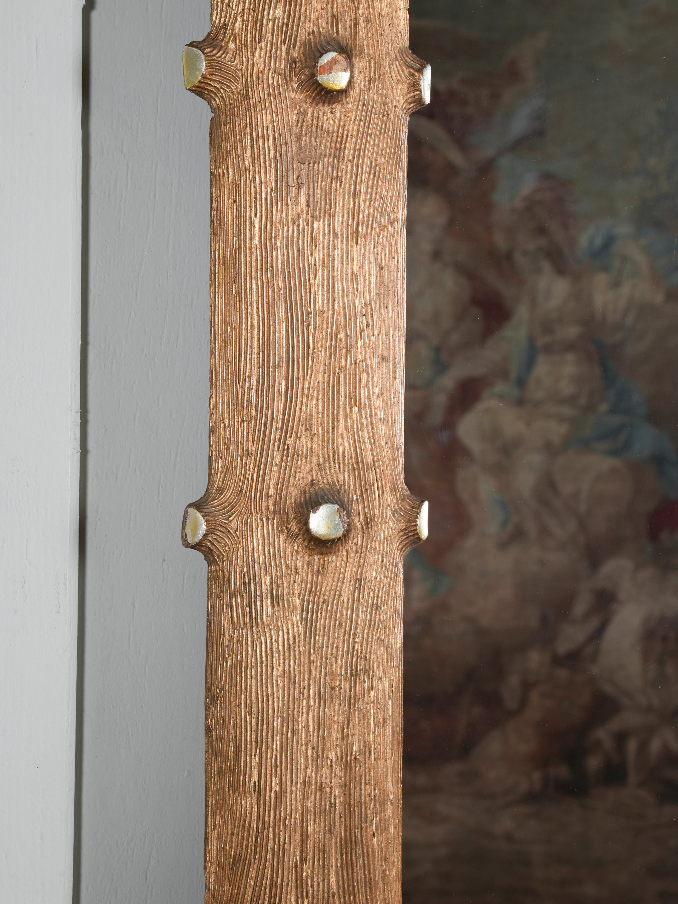 A 19th Century Baltic Faux Timber Gilt Mirror