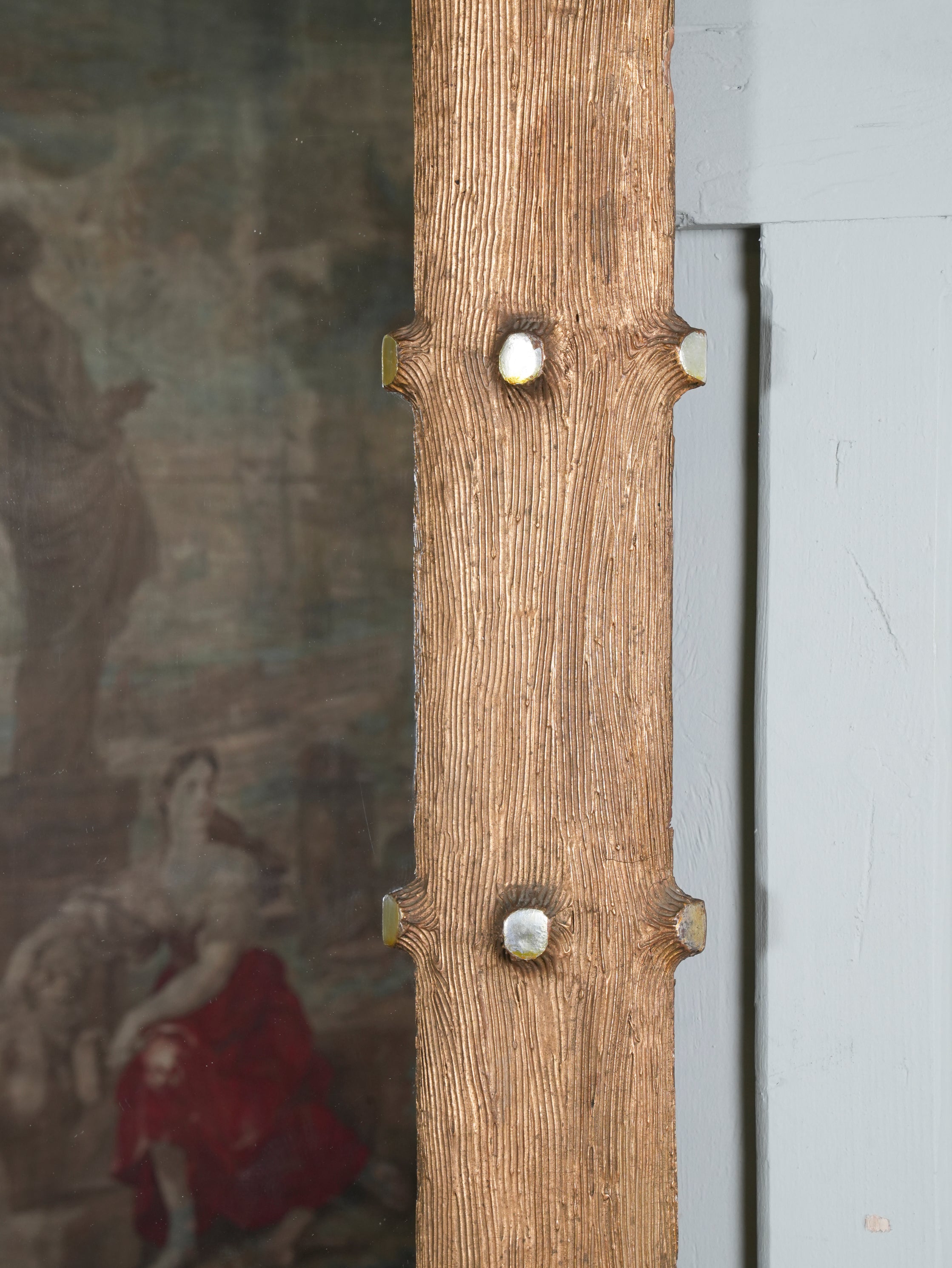 A 19th Century Baltic Faux Timber Gilt Mirror