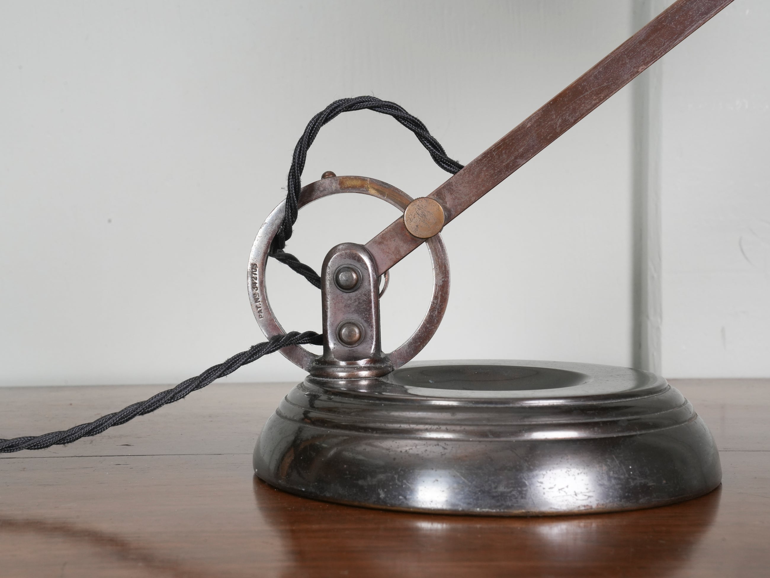 A 1930s Brass Bankers Desk Lamp